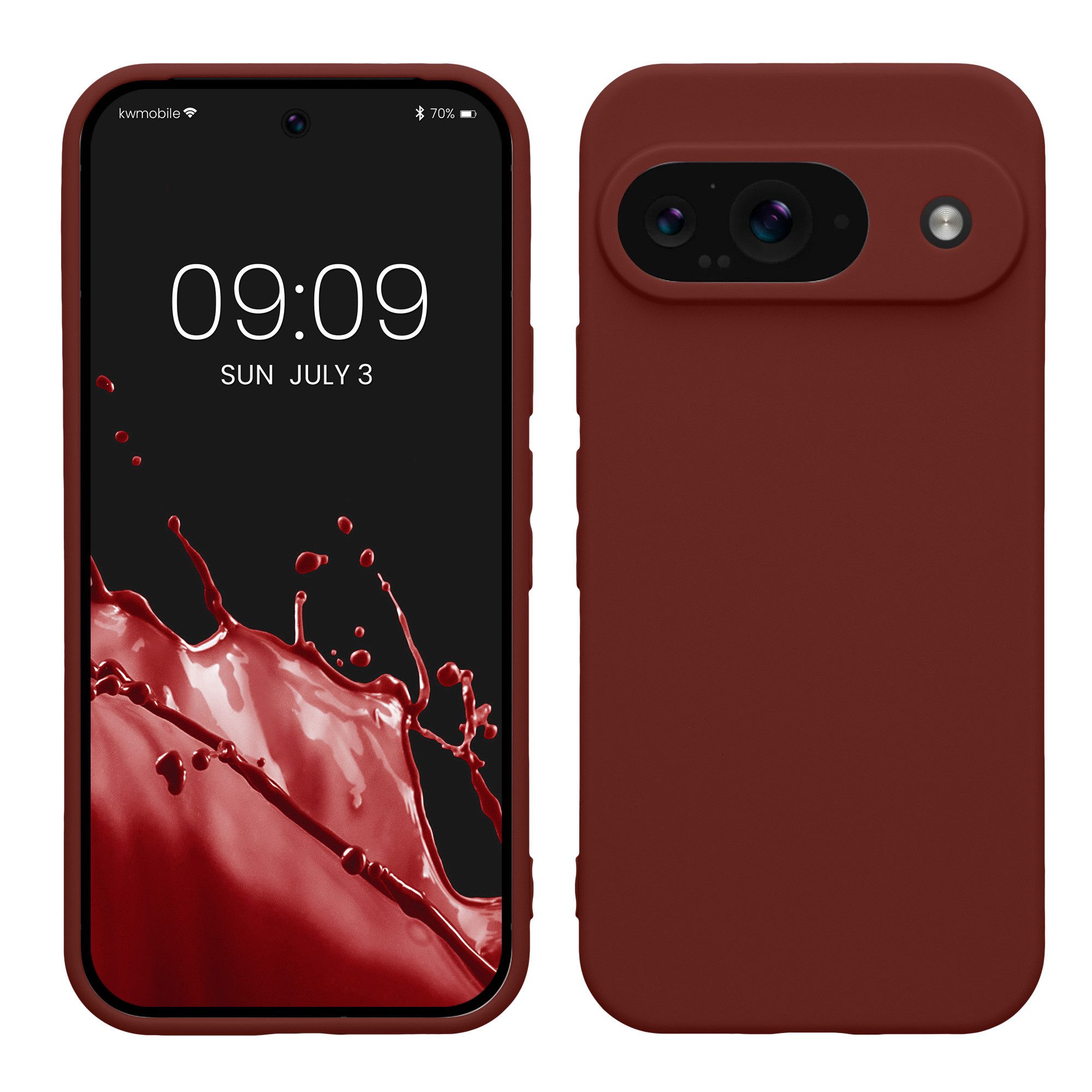 kwmobile Handyhülle Handyhülle für Google Pixel 9 Hülle, Weiches Handy Silikon Case - Schutzhülle Cover