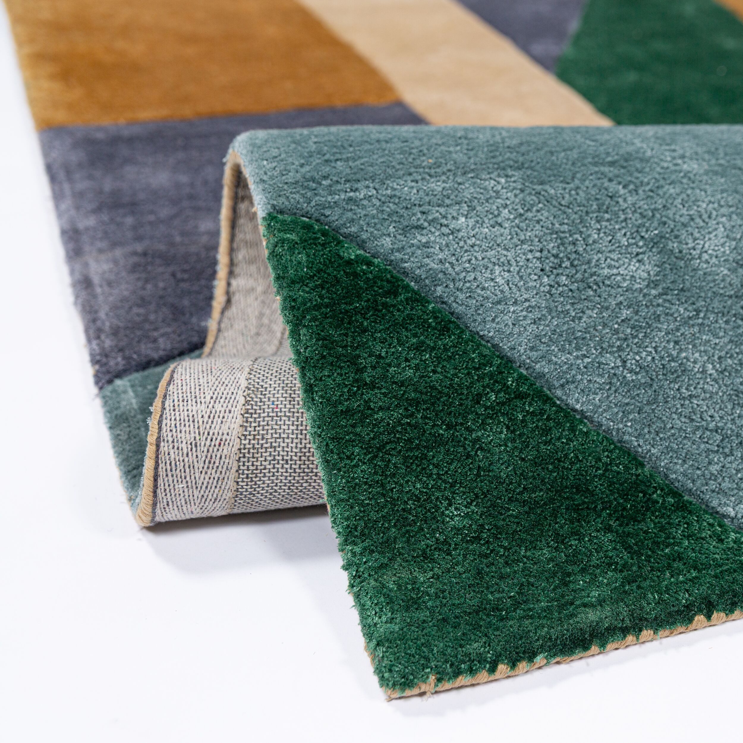 FLAIR RUGS Designteppich Polaris Viskose Teppich, rechteckig, Höhe: 8 mm, Modernes Colour-Blocking-Muster – Bild 3 von 5