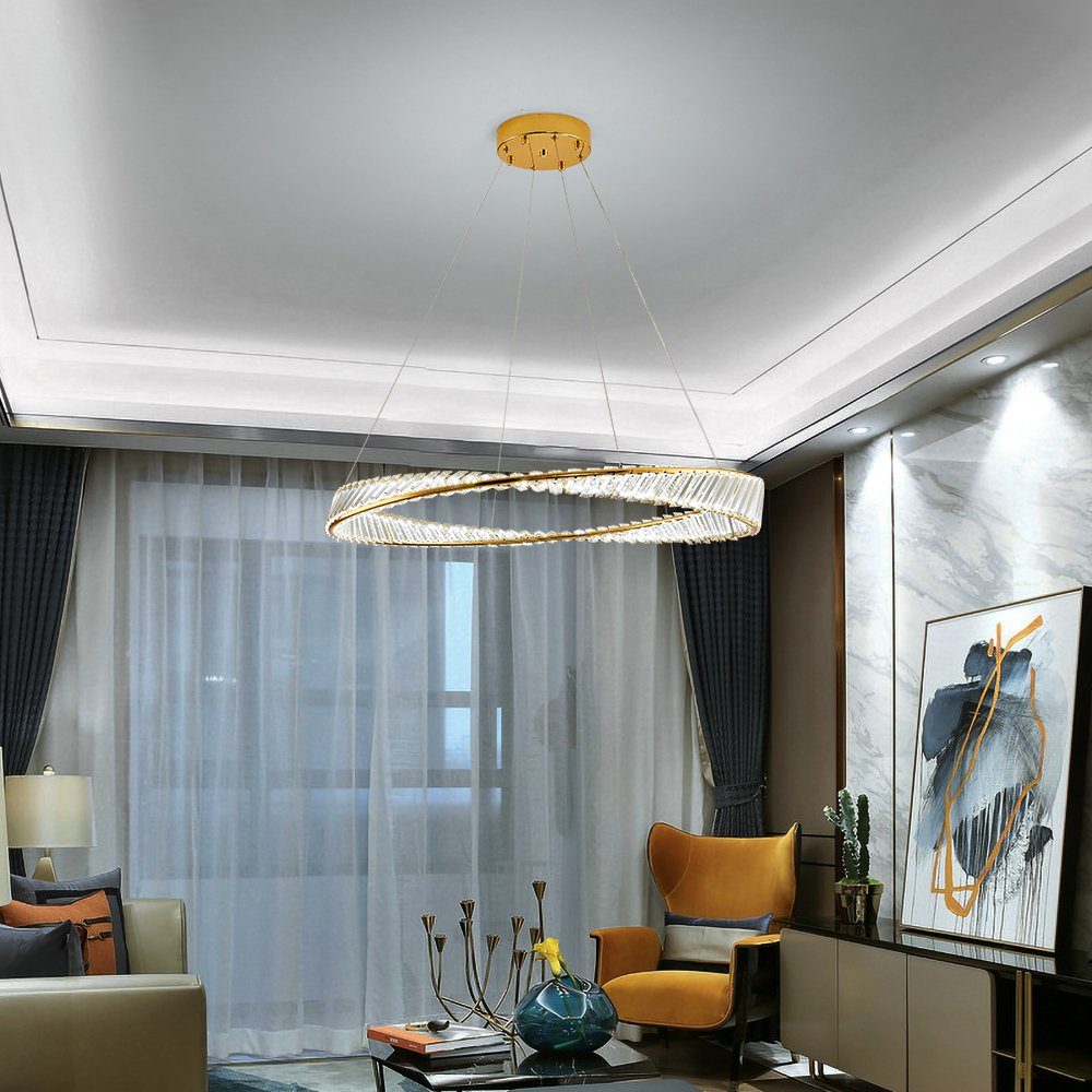 Euroton LED Pendelleuchte LED Pendelleuchte große Kristall Fernbedienung Li günstig online kaufen