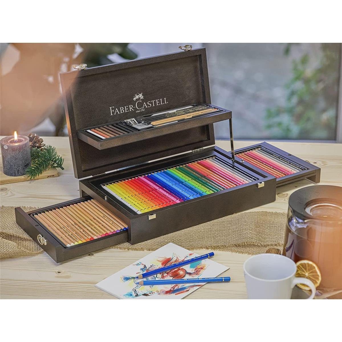 Faber-Castell Künstlerstift Faber-Castell Art & Graphic Compendium - 125er Holzkoffer