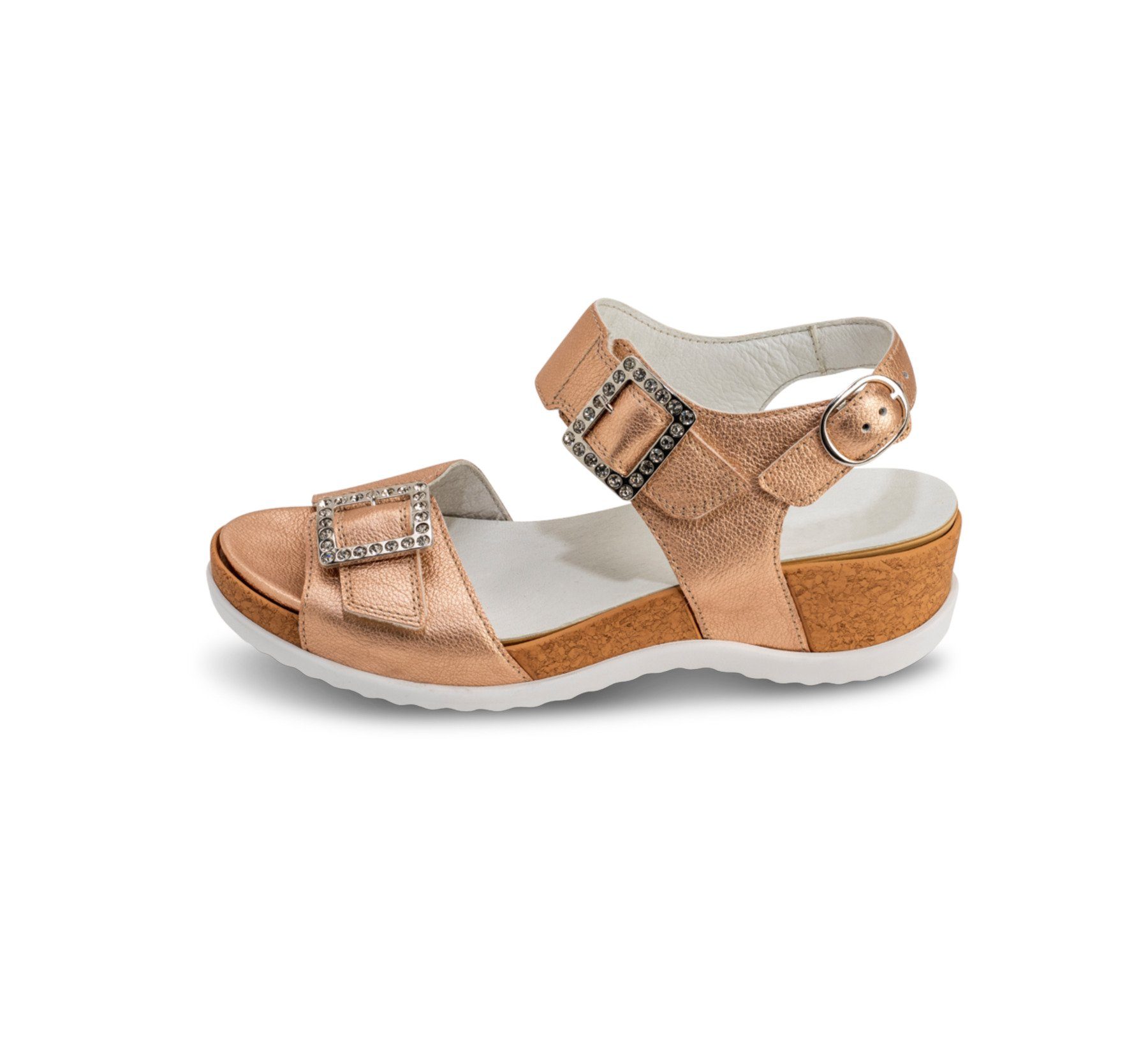 Sandale rosegold vitaform Damenschuhe Sandale Nappaleder