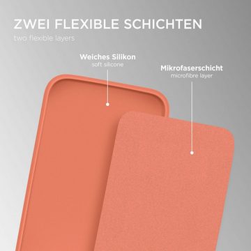 ONEFLOW Handyhülle Soft Case, Hülle aus Silikon, Schutzhülle Bumper, Backcover abdeckung, Silicon Handytasche, Silikonhülle, Schutz Cover, weiche Handyhülle - matt Koralle