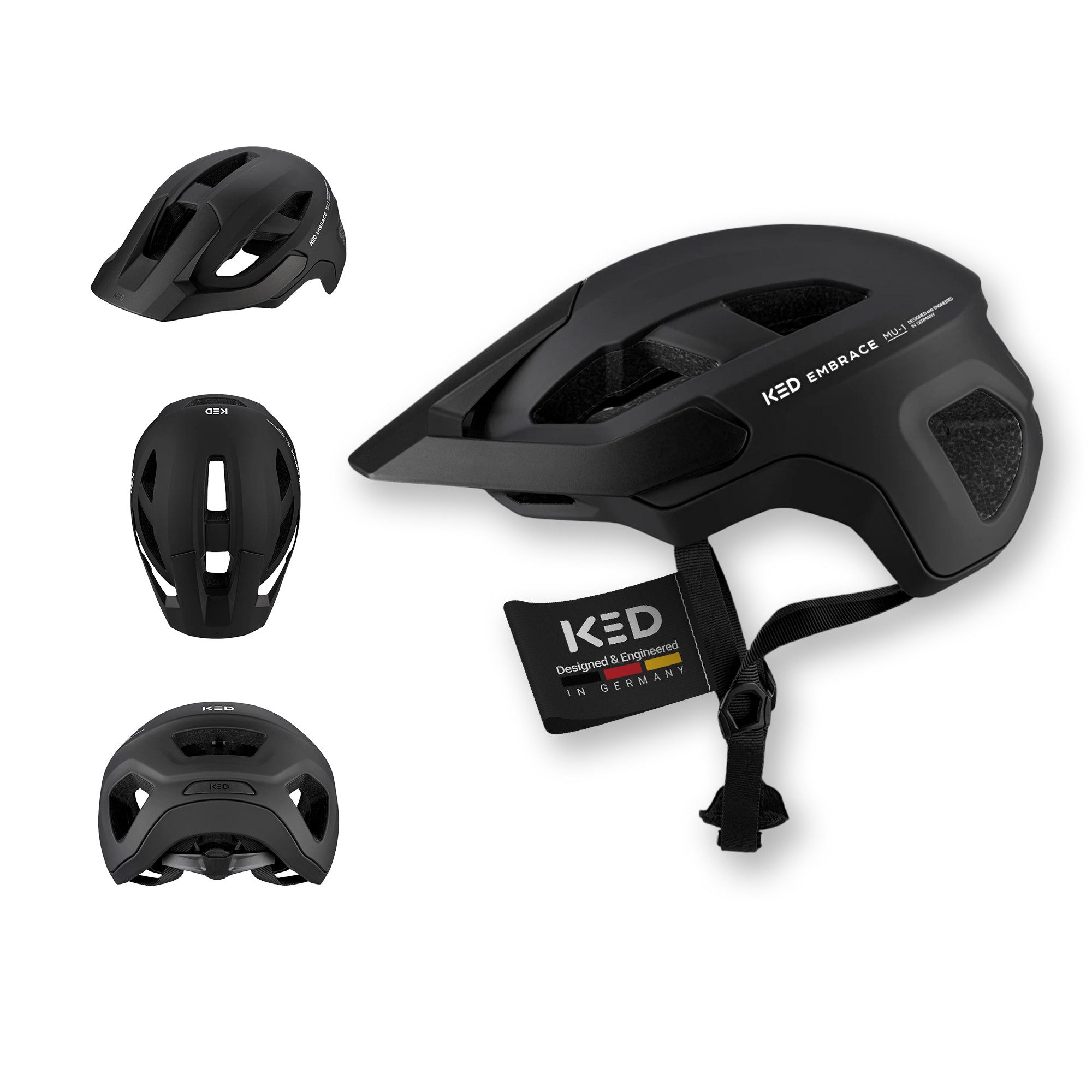 KED Fahrradhelm Embrace MU-1 Allround Helm, Unisex Fahrradhelm, Für City Trail Mit Verstellbarem Visier