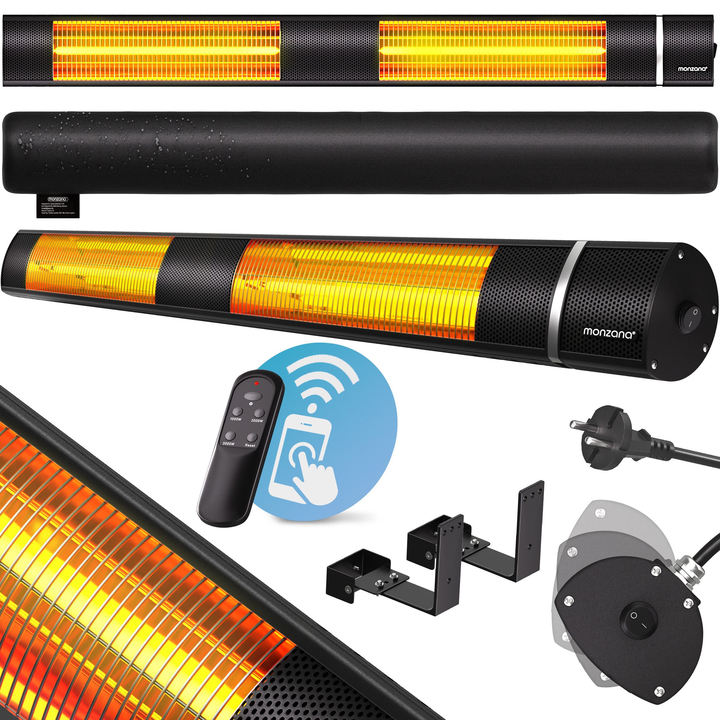 monzana Infrarotstrahler Infrarotstahler, 3000 W, Heizstrahler günstig online kaufen