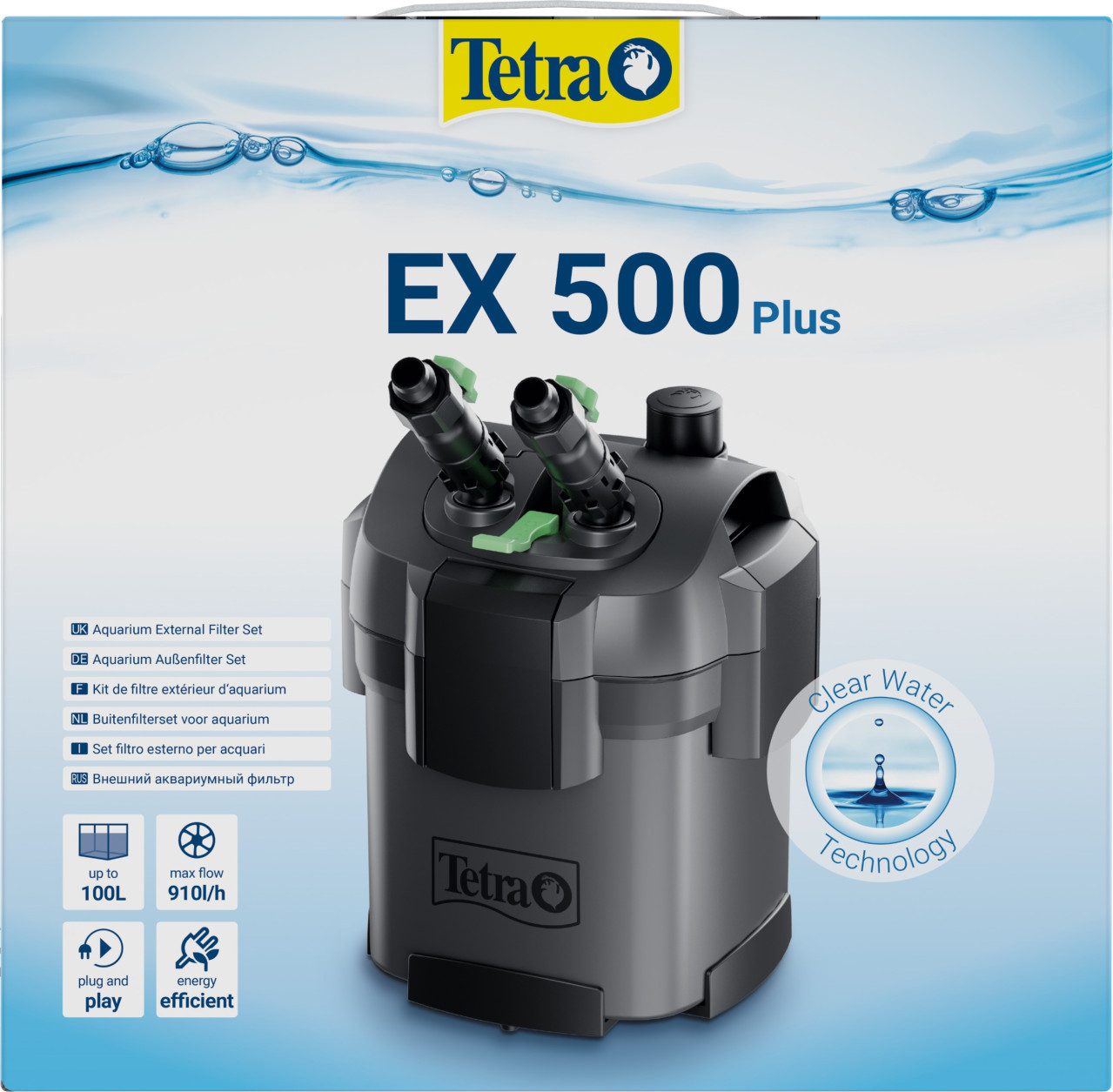 Tetra Aquariumfilter Tetra Außenfilter EX 500 Plus für Aquarien bis 100