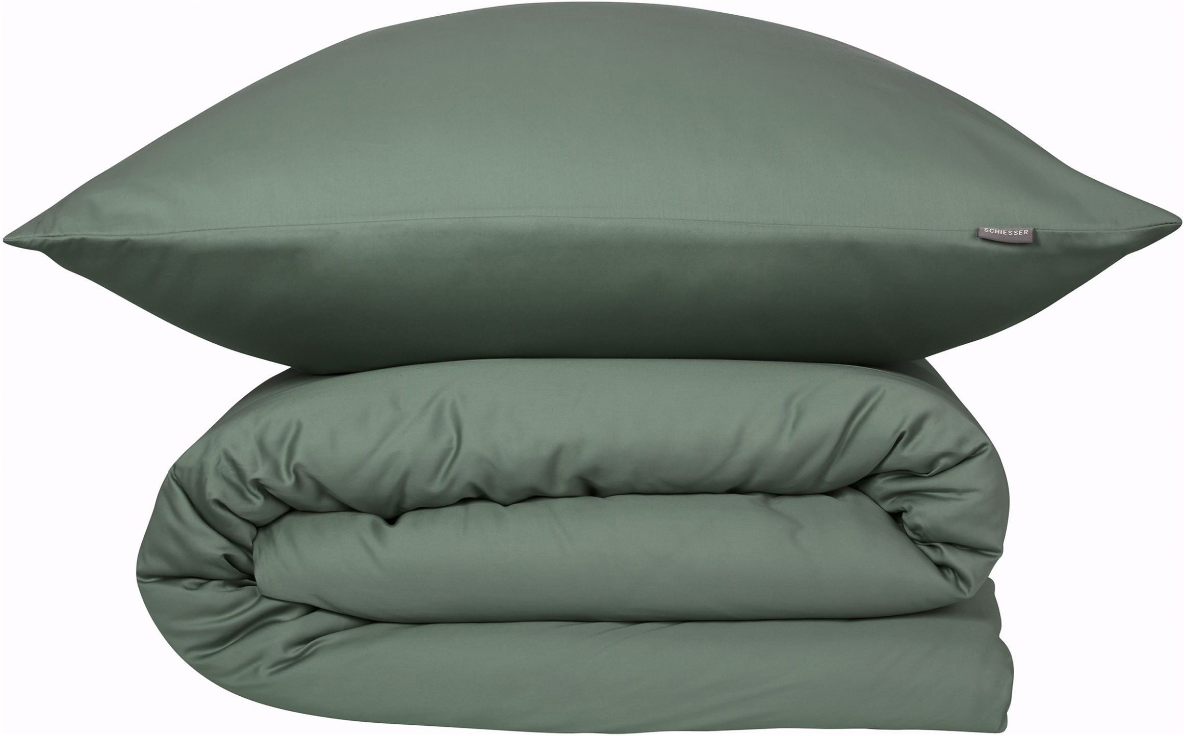 Schiesser Bettwäsche Ella seidenmattes Bettwäscheset aus feinstem Baumwollsatin, Satin, 2 teilig, OEKO-TEX® MADE IN GREEN