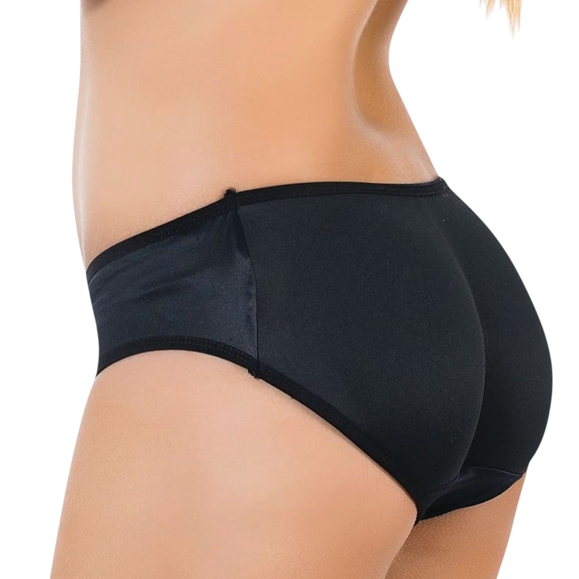 Po-Push-up-Slip Formende Unterhose Damen - Po Lifting Slip Shapewear Schwarz & Beige