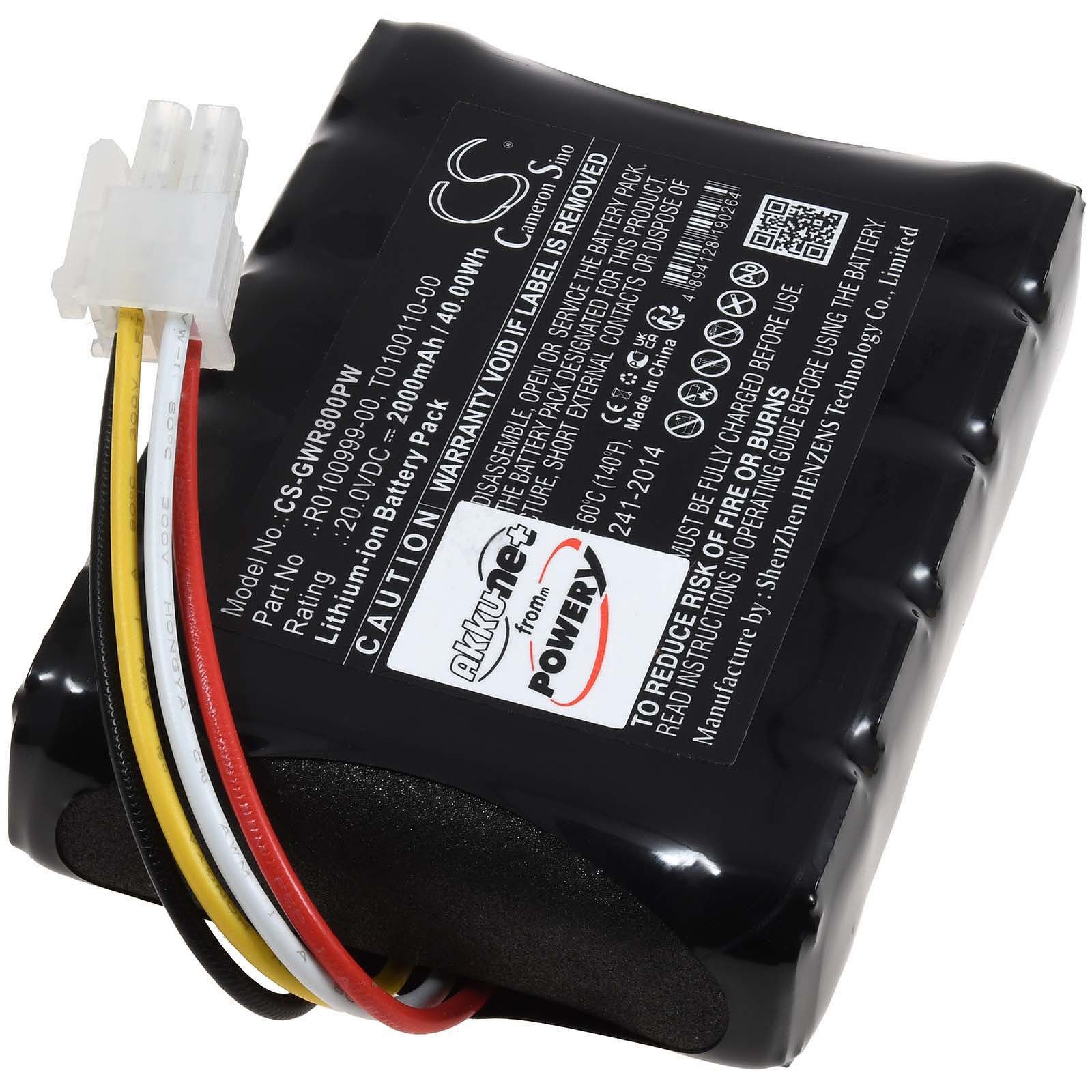 Powery Akku für Cramer RM 1000 RM 1500 Akku 2000 mAh (20 V)