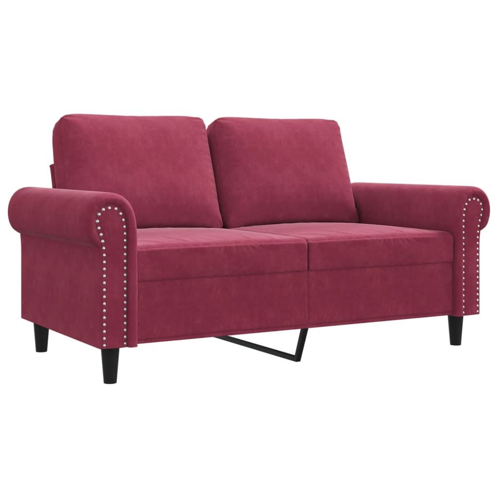 vidaXL Sofa, 2-Sitzer-Sofa Weinrot 120 cm Samt günstig online kaufen