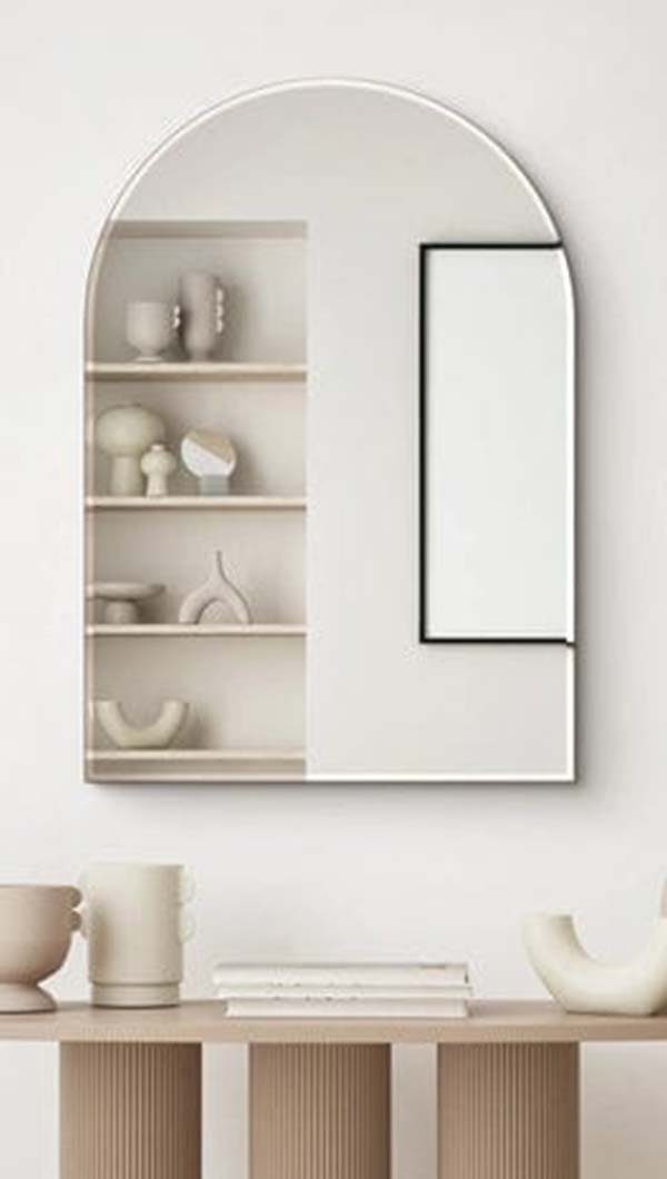 LEVOO Wandspiegel LEVOO Designerspiegel x x 70 cm) Asymmetrischer getönter 2,2 Carina (40 Spiegel Wandspiegel