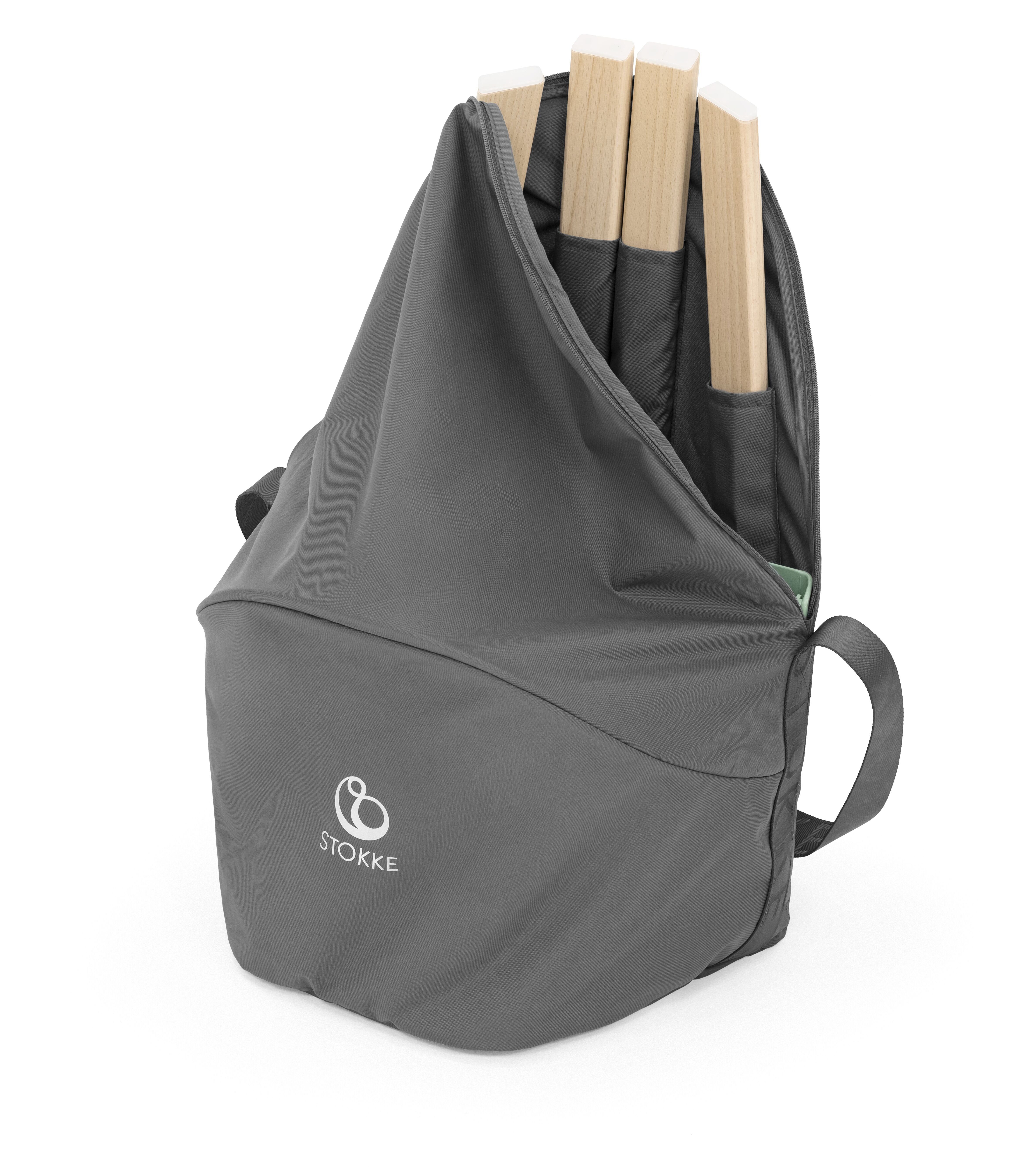 mit 6 Hochstuhl Clikk ab Stokke Clikk™ Travel Bag, aus kinderleichte Bundle Monate Mahlzeiten Hochstuhl White Für bestehend