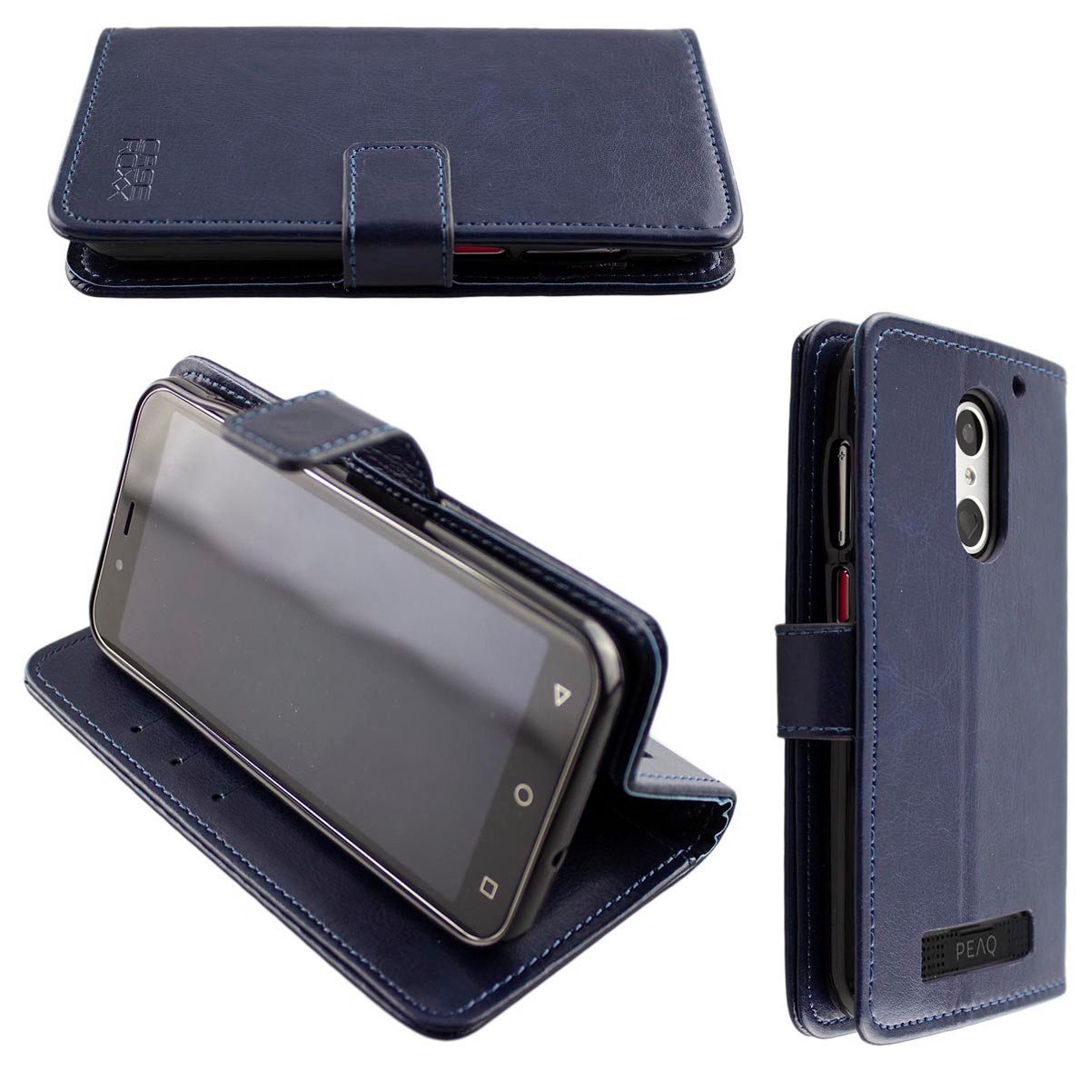 Handytasche caseroxx Handytasche Bookstyle-Case für PEAQ PSP 400, blau