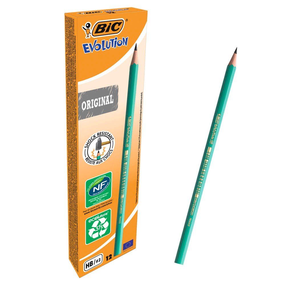 BIC BIC ECOlutions EVOLUTION 650 Bleistifte HB grün 12 St. Tintenpatrone