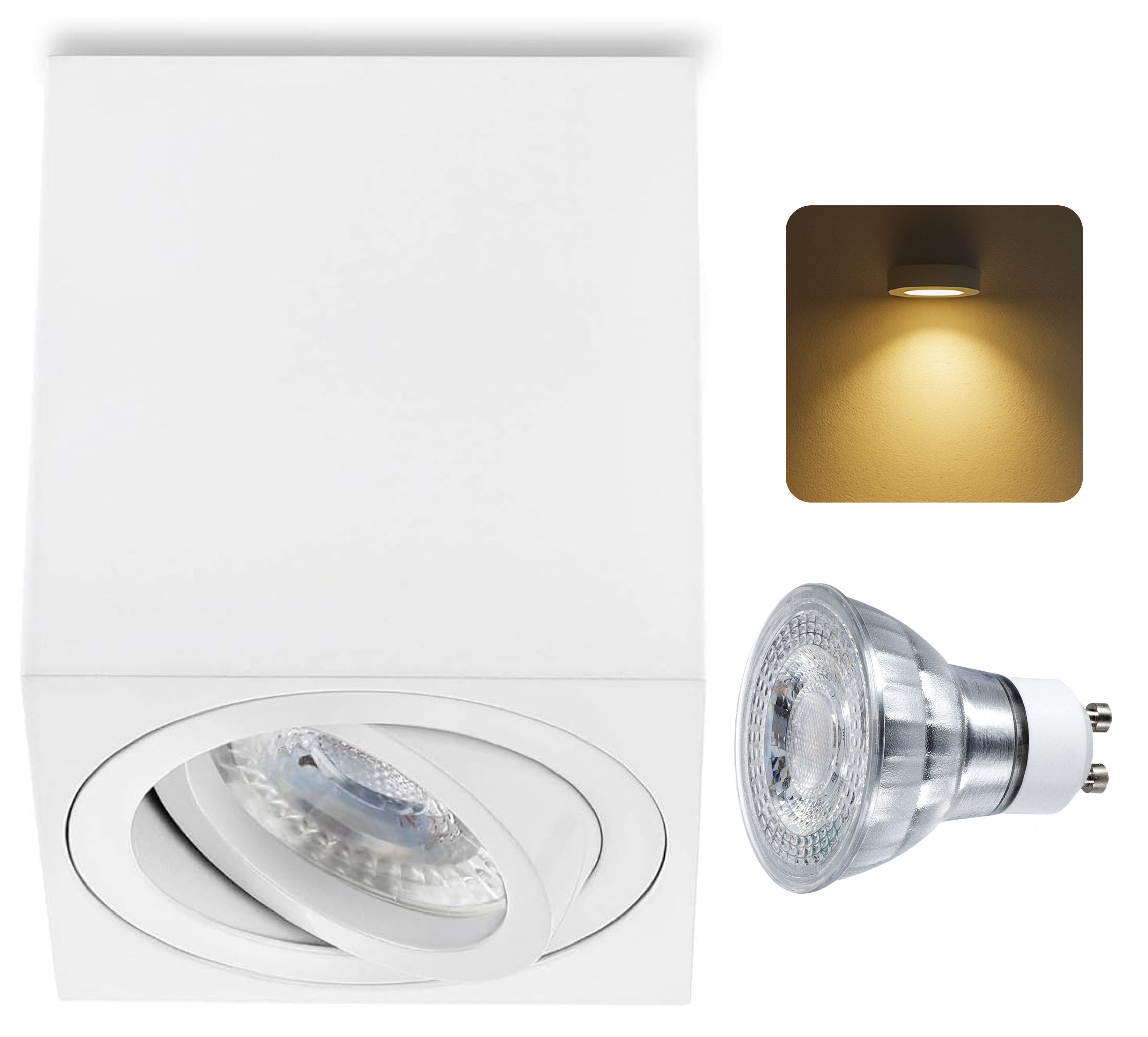 Sweet LED LED Deckenspots eckig Aufbauspot günstig online kaufen