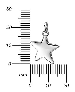 JEVELION Sternanhänger Stern Silber - Made in Germany (Silberanhänger, für Damen und Herren), Mit Silberkette 925 - Länge wählbar 36 - 70 cm.