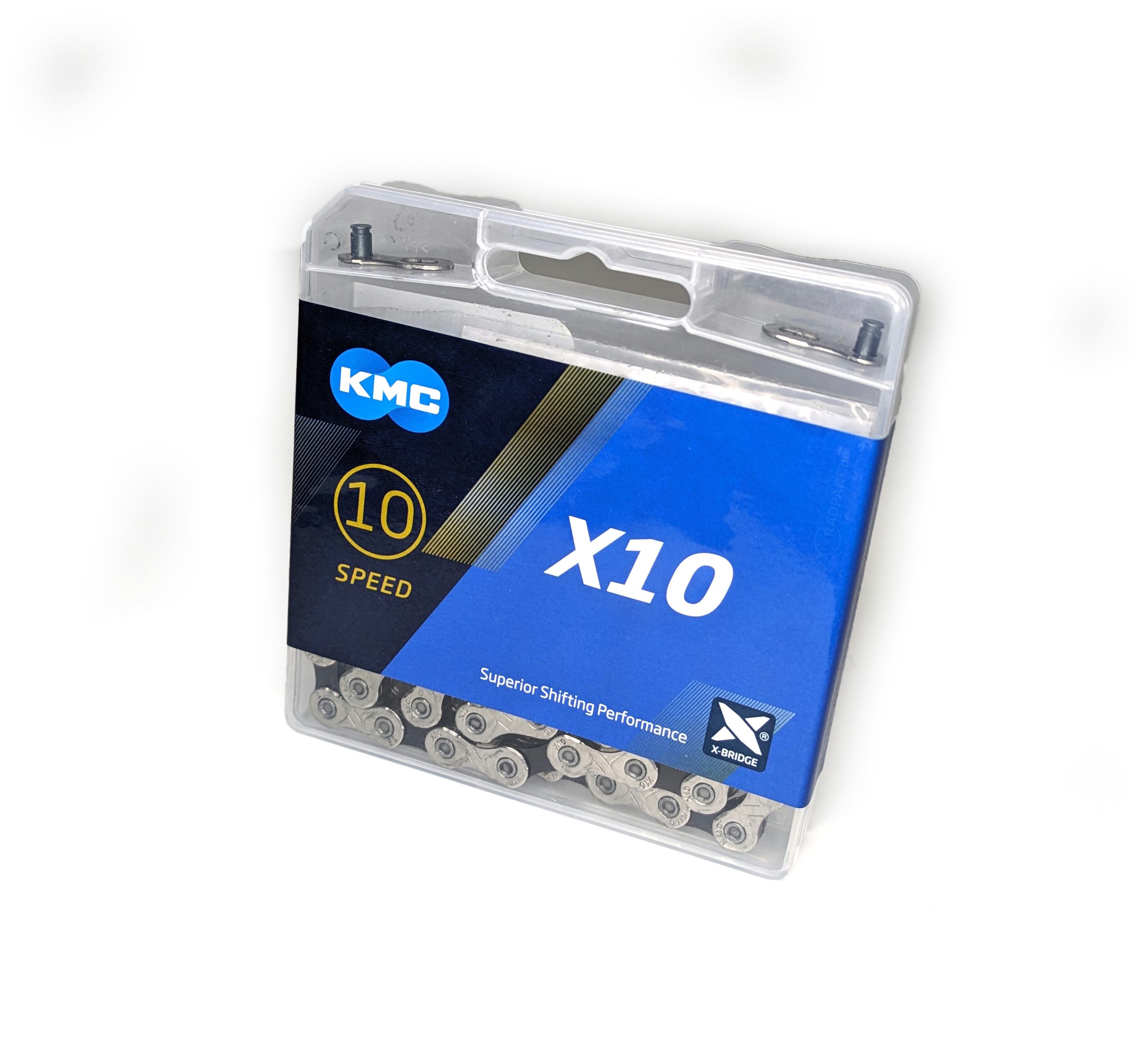 KMC Fahrradkette KMC X10 Kette 10-fach 122 Glieder Fahrradkette 1/2" x 11/128" 10 fach