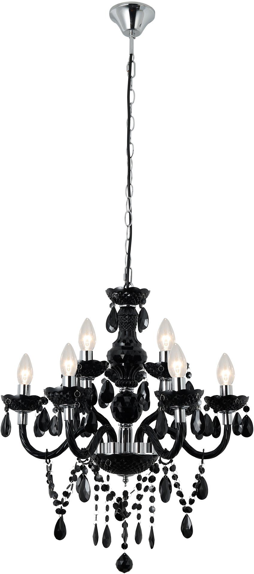 SalesFever Kronleuchter Matteo, ohne Leuchtmittel, 9 Flammen aus Acryl-Glas