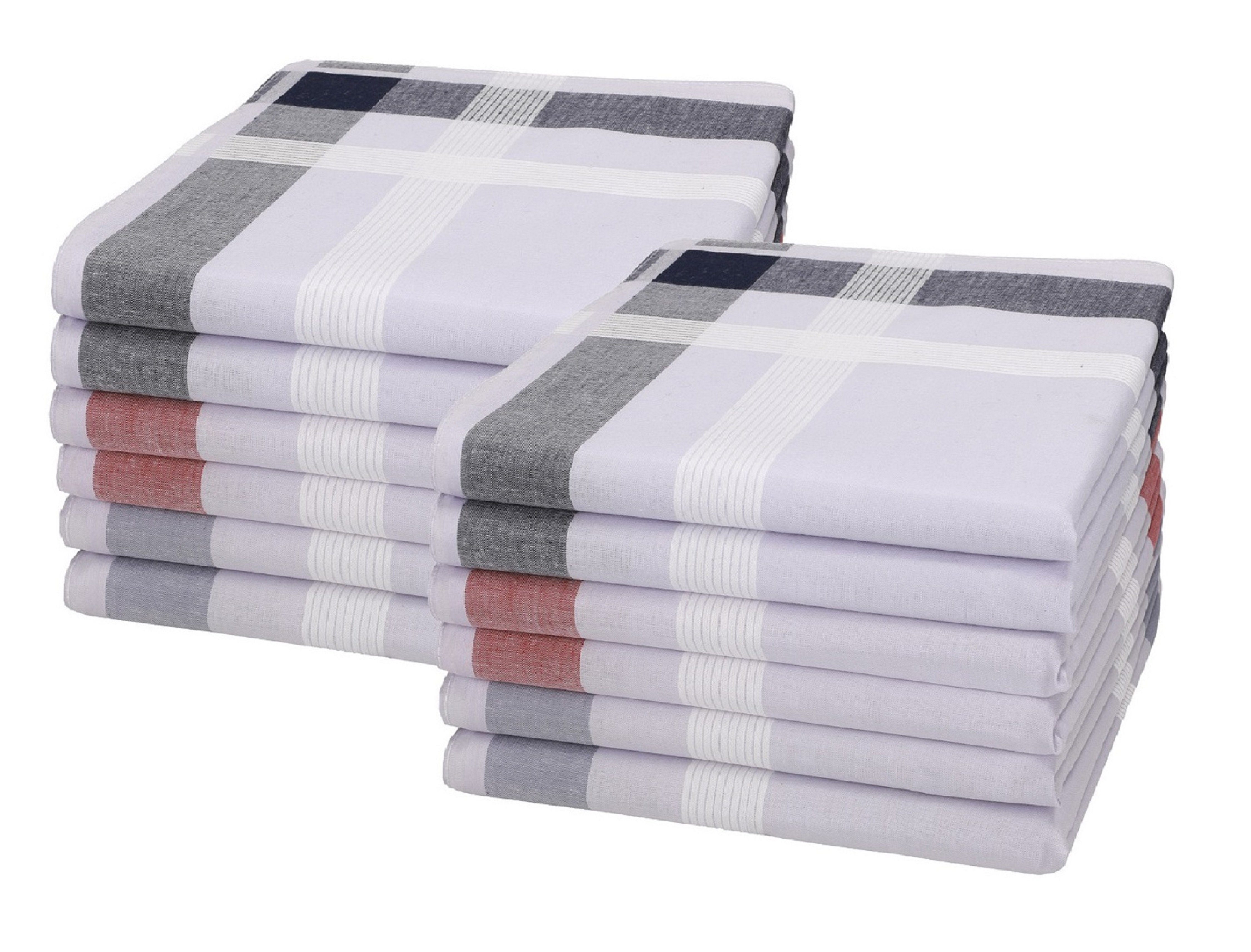 Betz Taschentuch 12 Stück Herren Stoff Taschentücher Set LUX 3 40x40cm