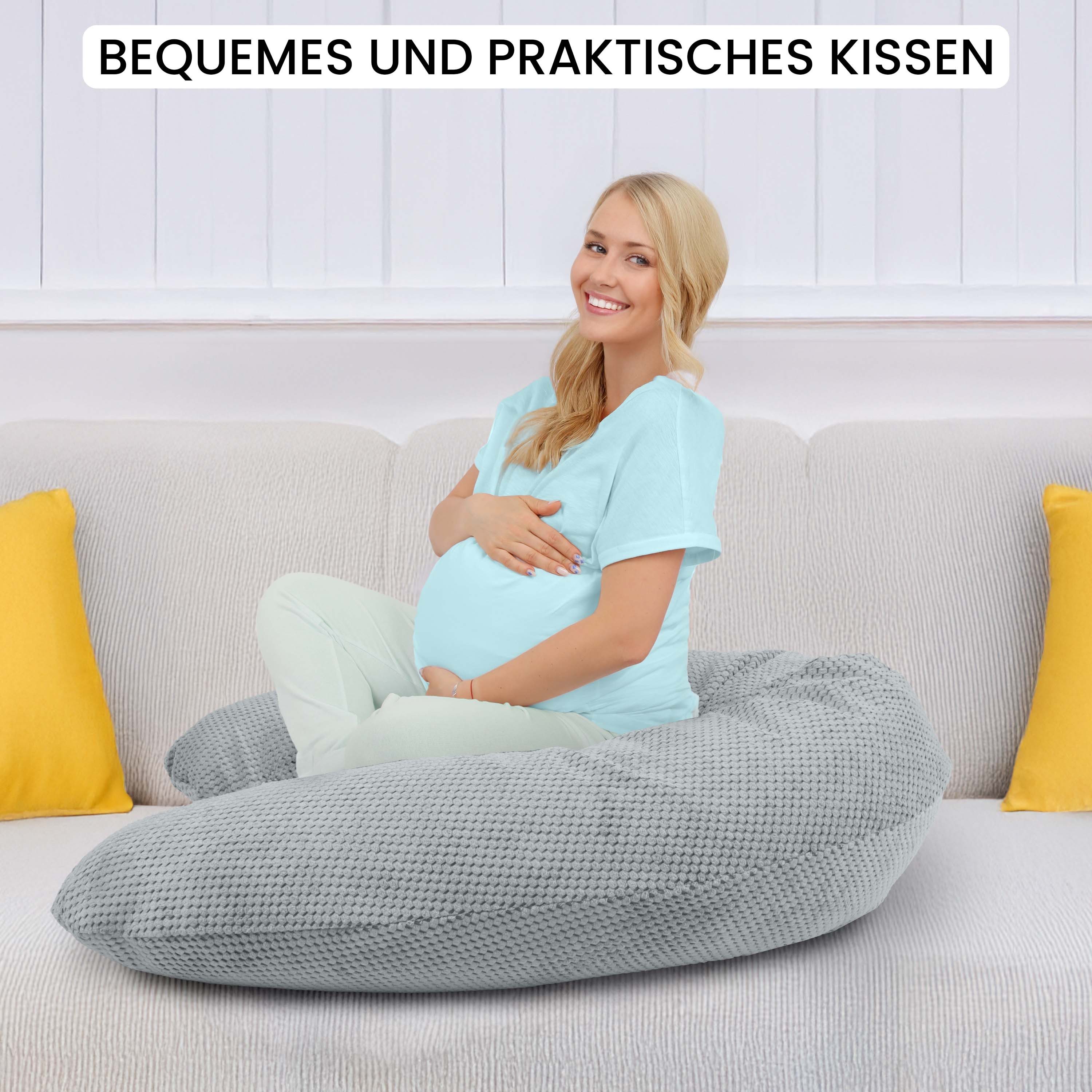 Amilian Stillkissen XXL 170 cm – Schwangerschaftskissen mit abnehmbarem Bez günstig online kaufen