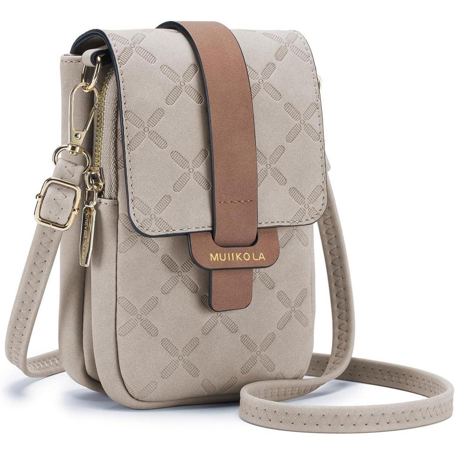 LuxusKollektion Handytasche Handytasche Umhängetasche RFID Damen Kunstleder große Kapazität