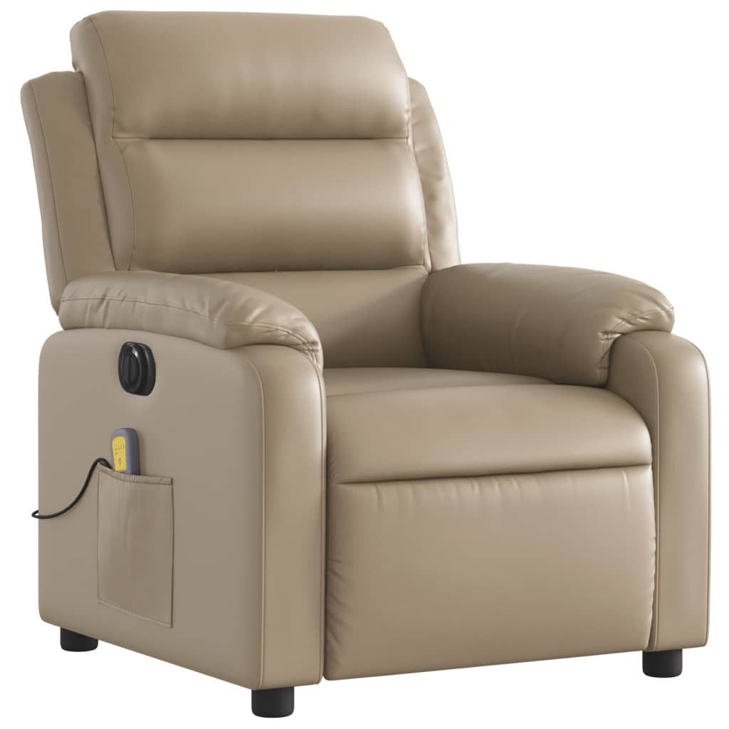 vidaXL Sessel Massagesessel Elektrisch Cappuccino-Braun Kunstleder günstig online kaufen