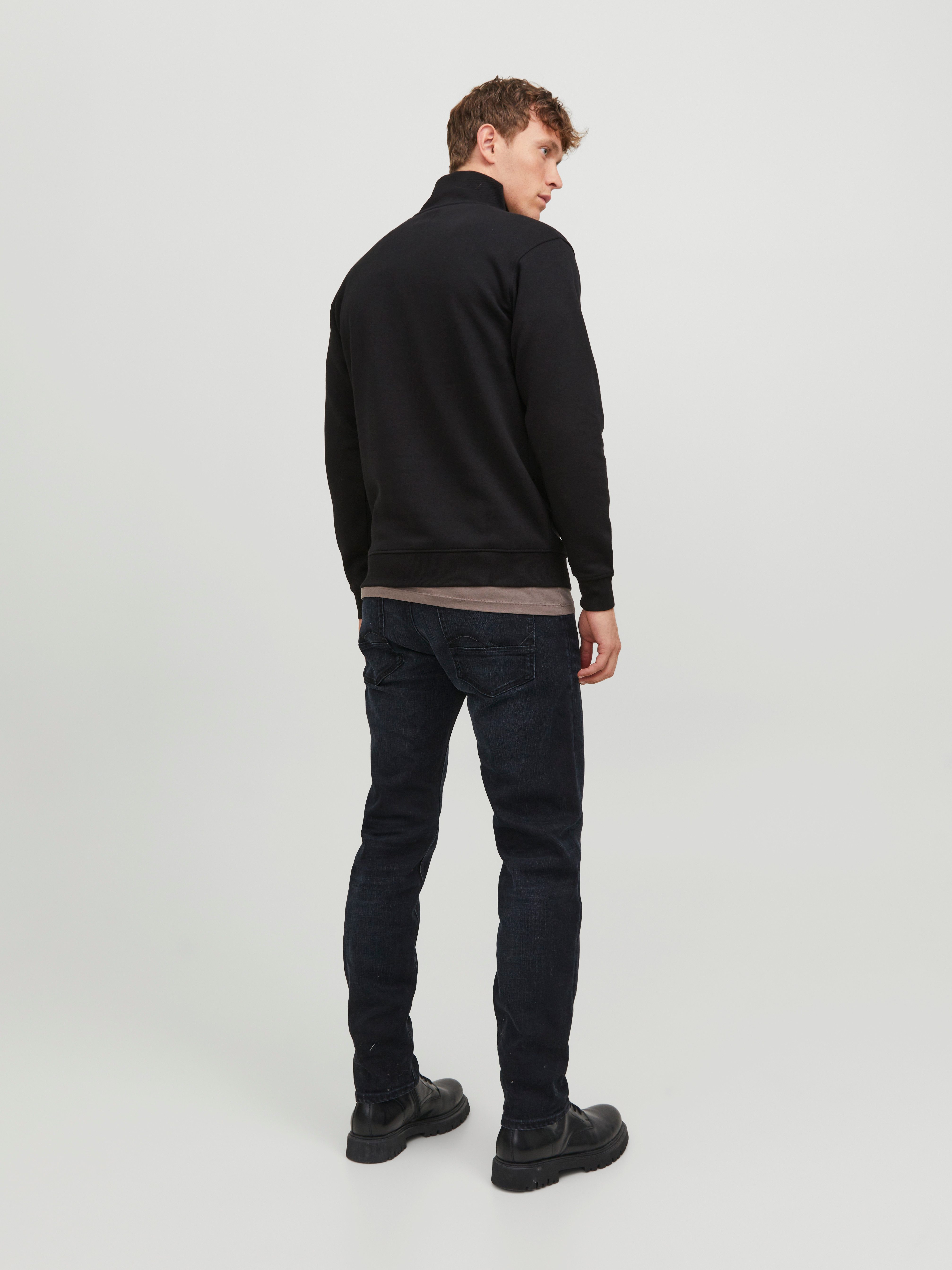 Jack & Jones Sweatshirt JJEBRADLEY SWEAT HALF ZIP NOOS Materialmix, relaxed fit