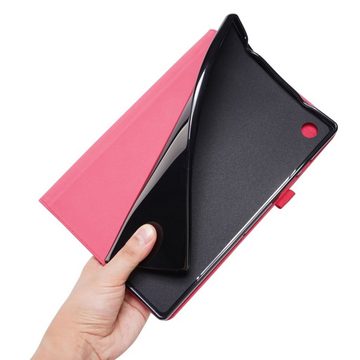 König Design Tablet-Hülle Samsung Galaxy Tab A8 (2021), Schutzhülle für Samsung Galaxy Tab A8 (2021) Schutztasche Wallet Cover 360 Case Etuis Rot