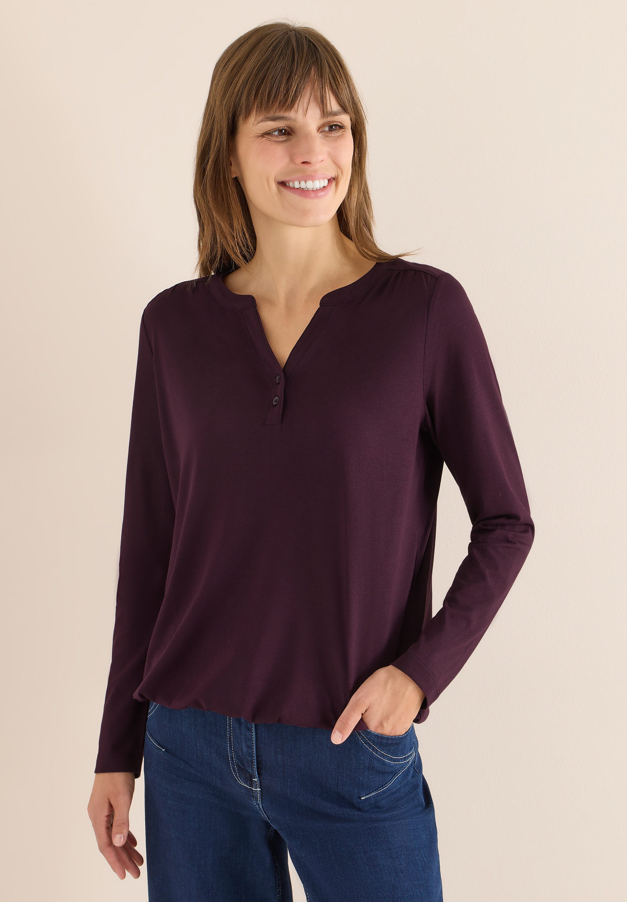 CECIL Langarmshirt im soften Baumwoll-Mix günstig online kaufen