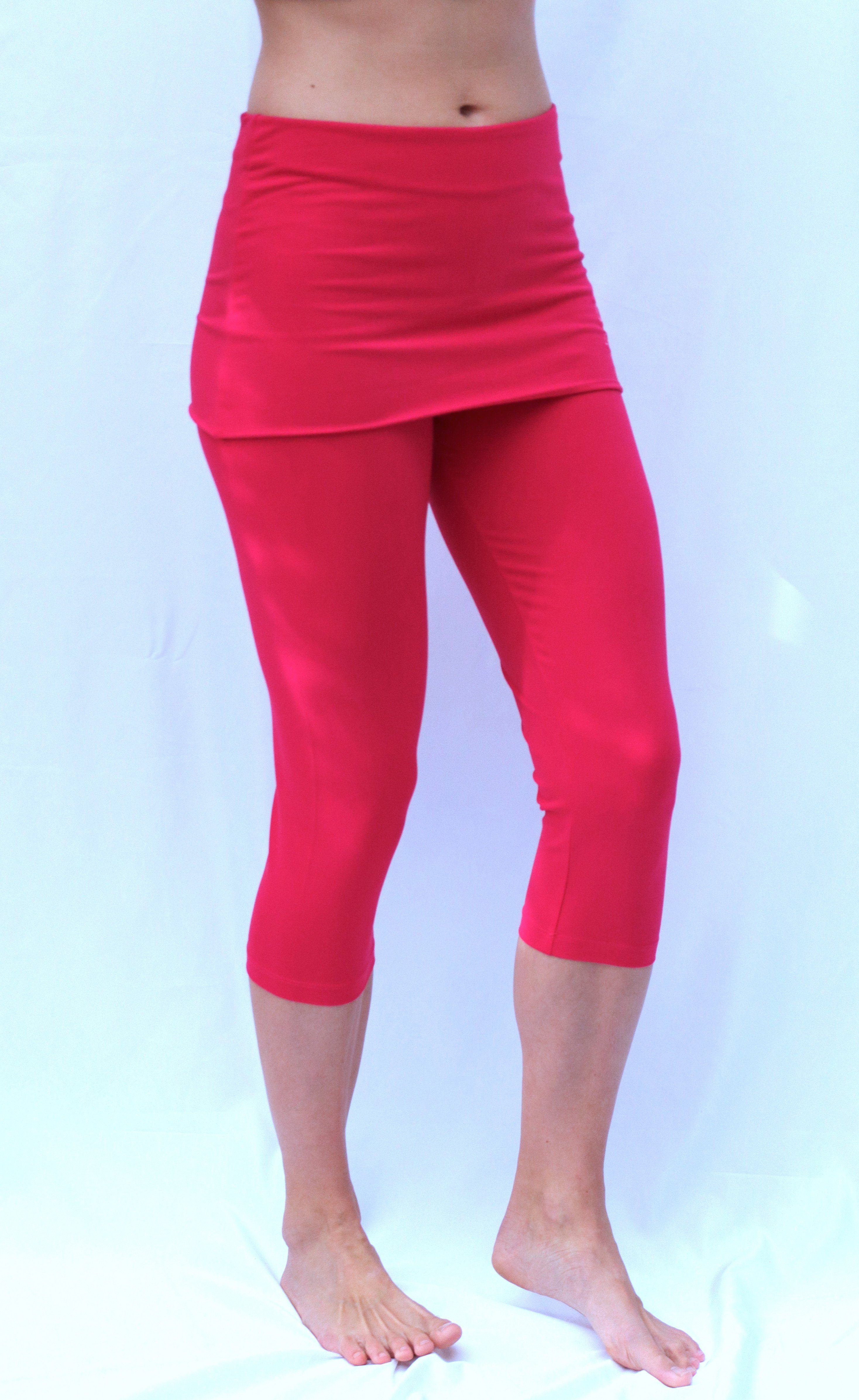 Capri, Rockelement 3/4-Yoga-Rockhose mit ESPARTO Yogahose Thanda Raspberry