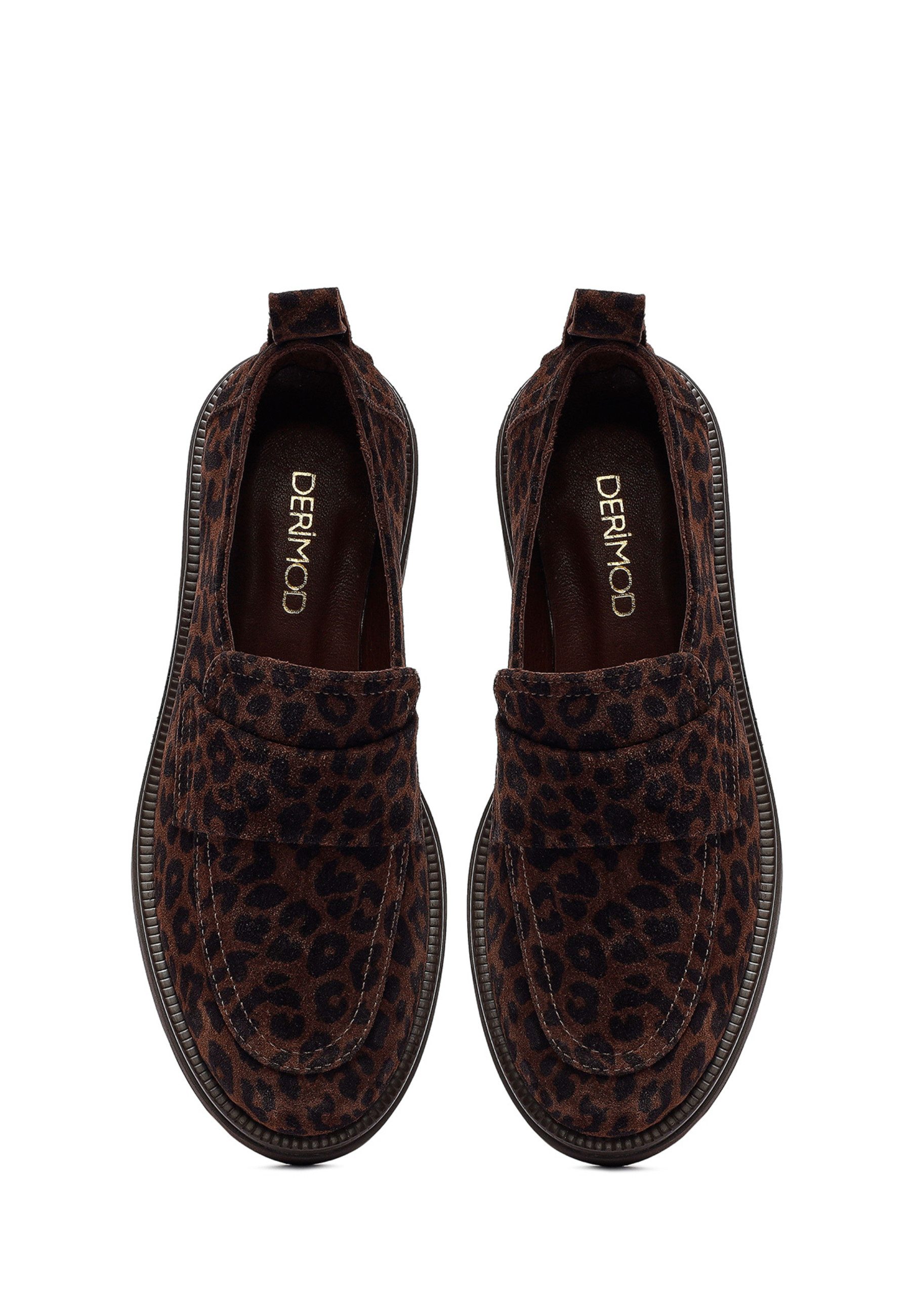 Derimod Maskuline Loafer aus Veloursleder Loafer Textilfutter, EVA Sohle, Absatz 3 cm