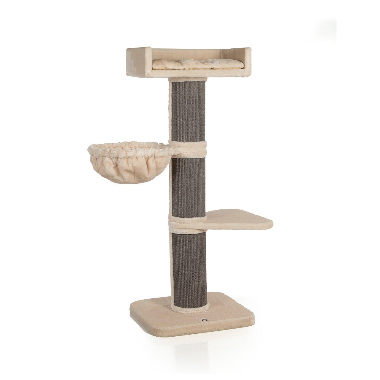 Canadian Cat Company Kratzbaum Waterton, Kratzbaum für große Katzen, 153 cm, beige/anthrazit
