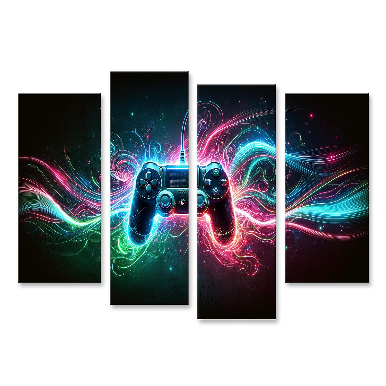 islandburner Leinwandbild Gaming-Controller groß und detailliert