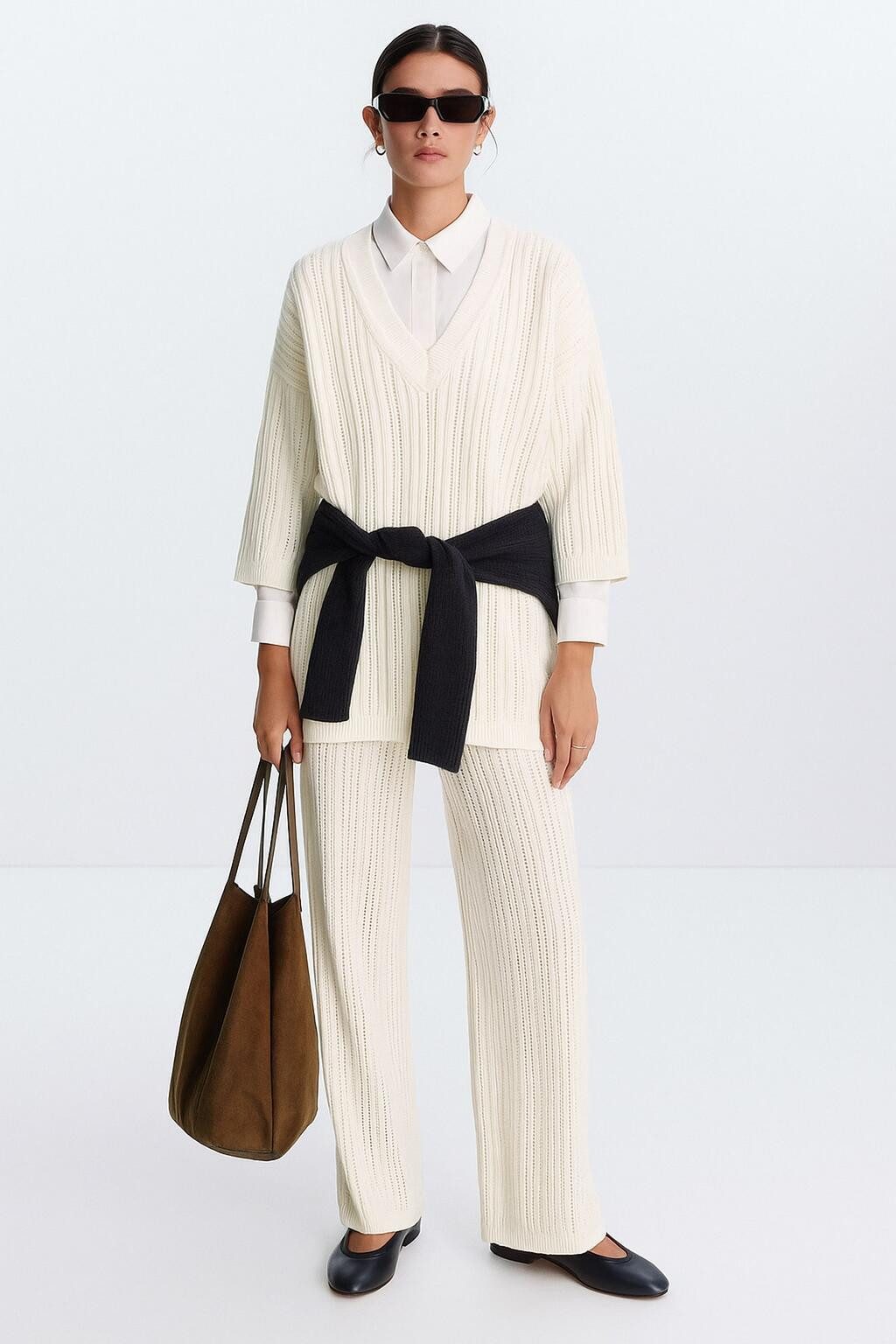 touche prive Fleeceweste STRICK-TUNIKA-HOSEN-SET