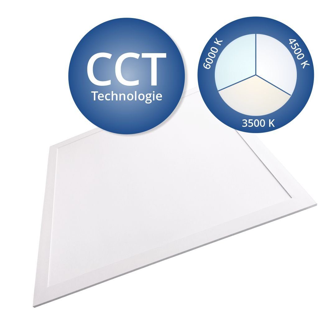 LUXULA LED Panel 6er Pack LED-Panel, CCT, 3000-6000 K, 62x62 cm, Back-lit, 36W, 3600 lm, LED fest integriert, Tageslichtweiß, kaltweiß, warmweiß, neutralweiß