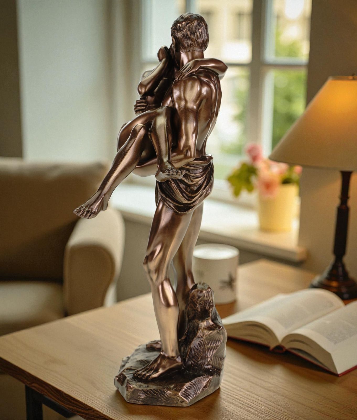 Vogler Dekofigur Veronese Akt Figur Die Liebenden Liebesretter 29cm bronz. Skulptur
