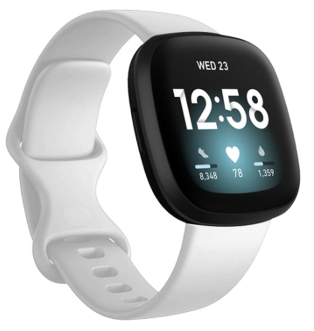 ELEKIN Smartwatch-Armband Kompatibel mit Fitbit Sense/Versa Damen Herren Weiß für 3 Armband