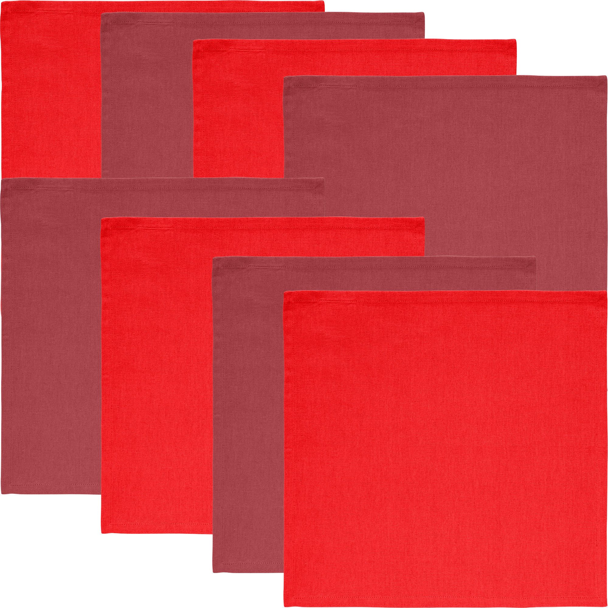 REDBEST Stoffserviette Serviette "Tulsa" 8er-Pack, Baumwolle Uni
