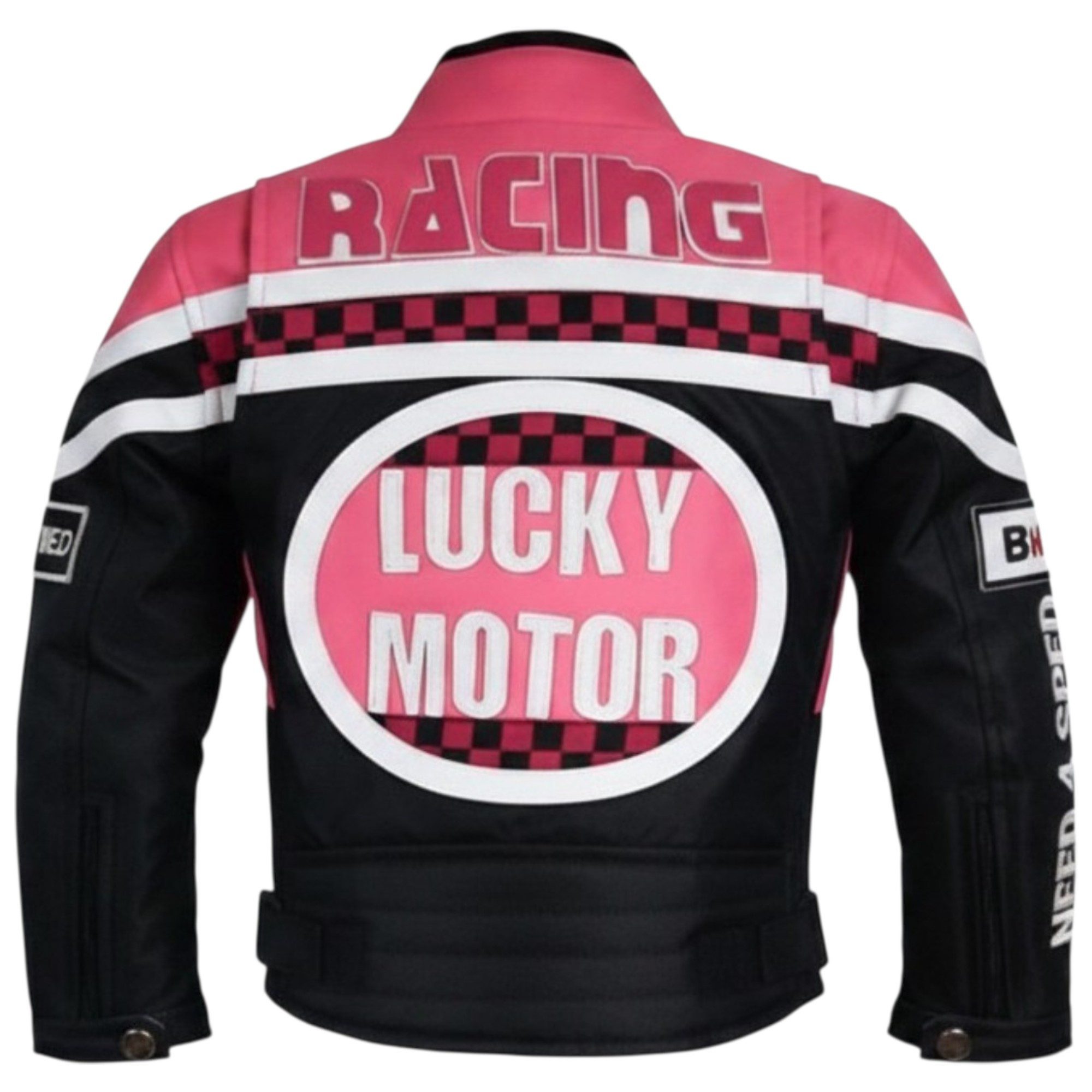 MDM Motorradjacke Kinder Motorradjacke Racing Stil mit Protektoren (Kinder Motorradjacke im Racing Stil mit Protektoren) Kinder Motorradjacke im Racing Stil, 500D Textil