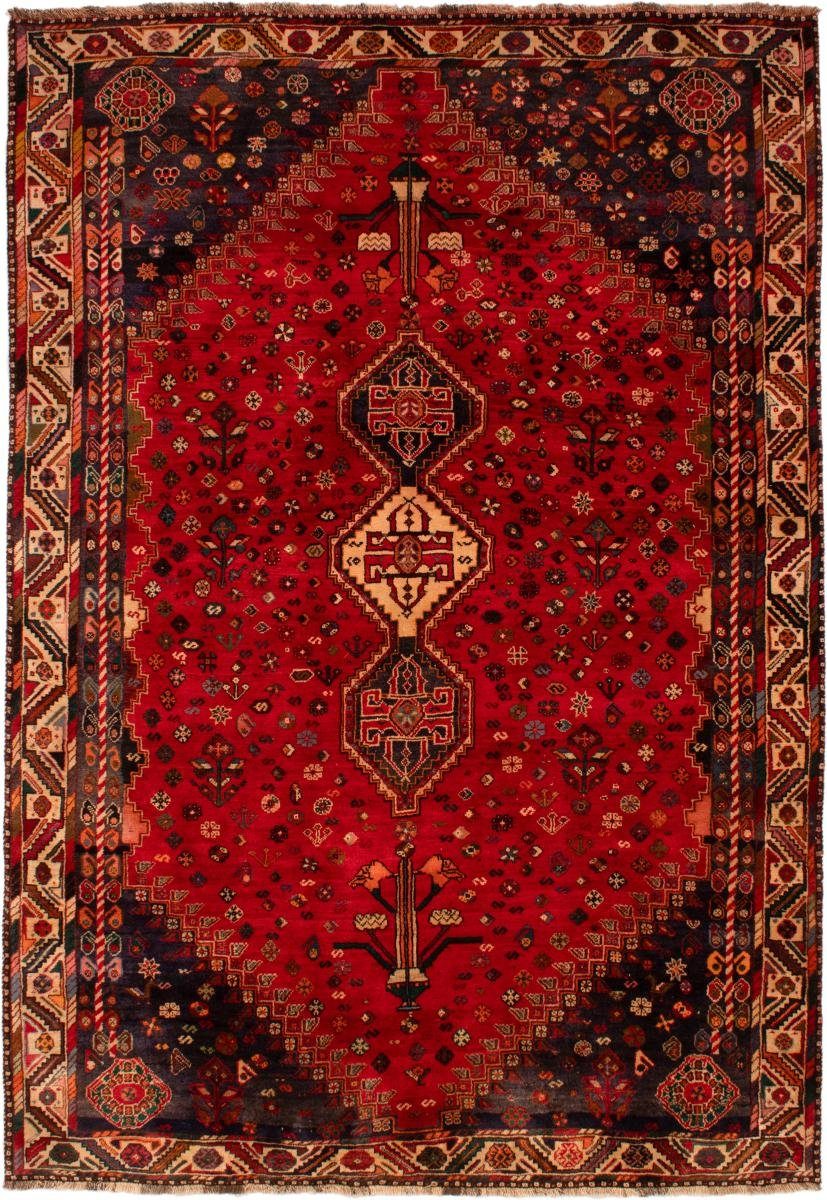 Orientteppich Shiraz 202x295 Handgeknüpfter Orientteppich / Perserteppich, Nain Trading, rechteckig, Höhe: 10 mm
