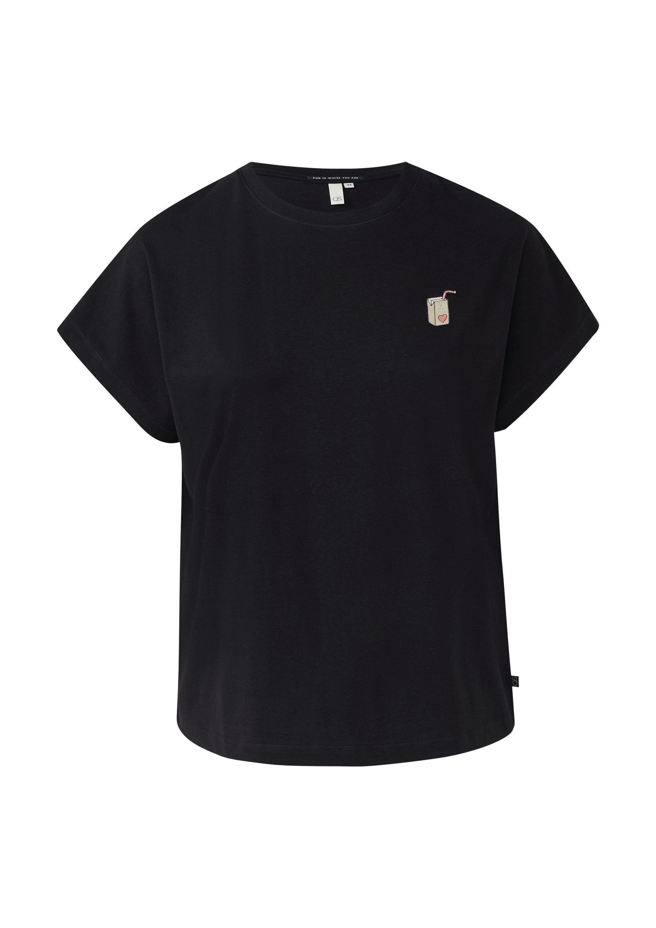 QS Kurzarmshirt T-Shirt T-Shirt im Loose günstig online kaufen