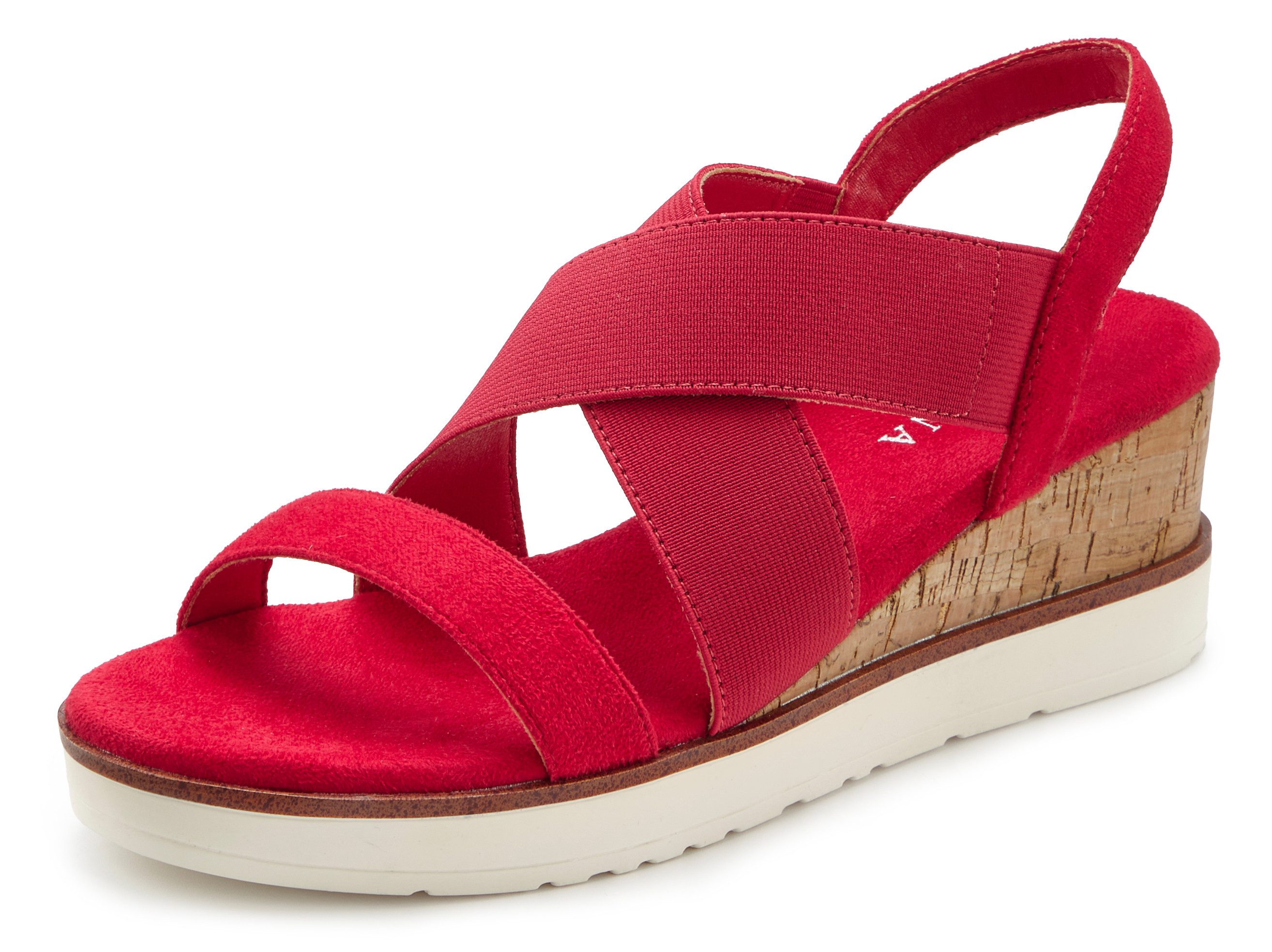 LASCANA Sommerschuh Sandalette Sandale, Sommerschuh mit Keilabsatz und elas günstig online kaufen