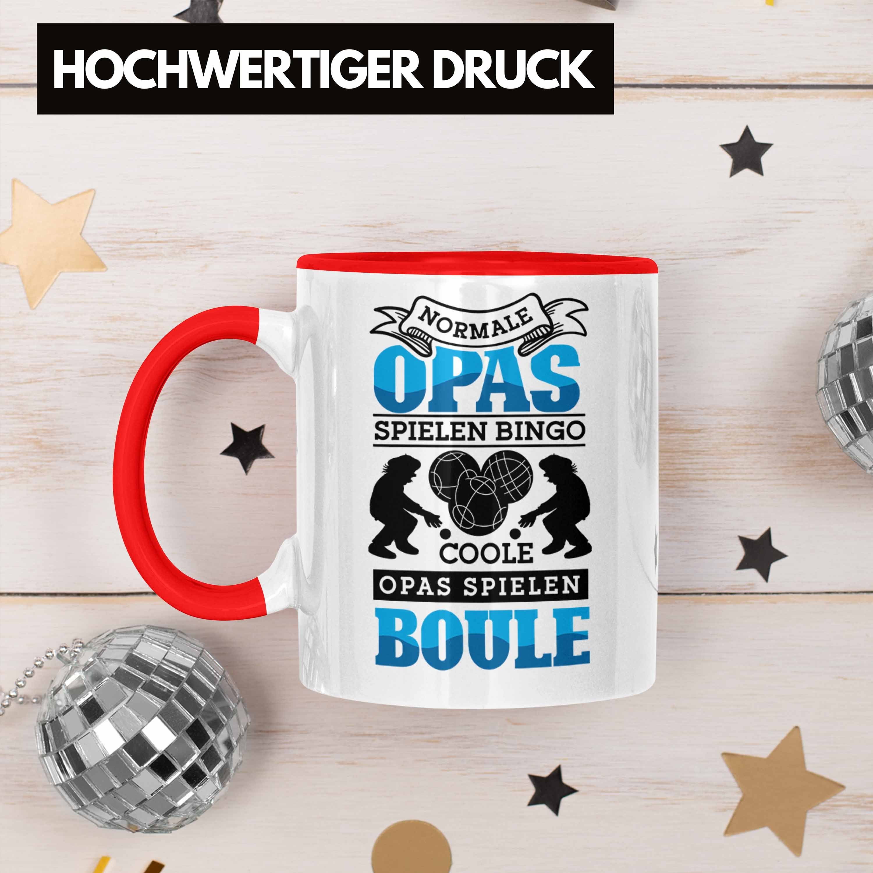 Spiel Tasse Tasse Boule Geschenkidee Boule Geschenk Opa Boule-Spieler Trendation Spruch Rot