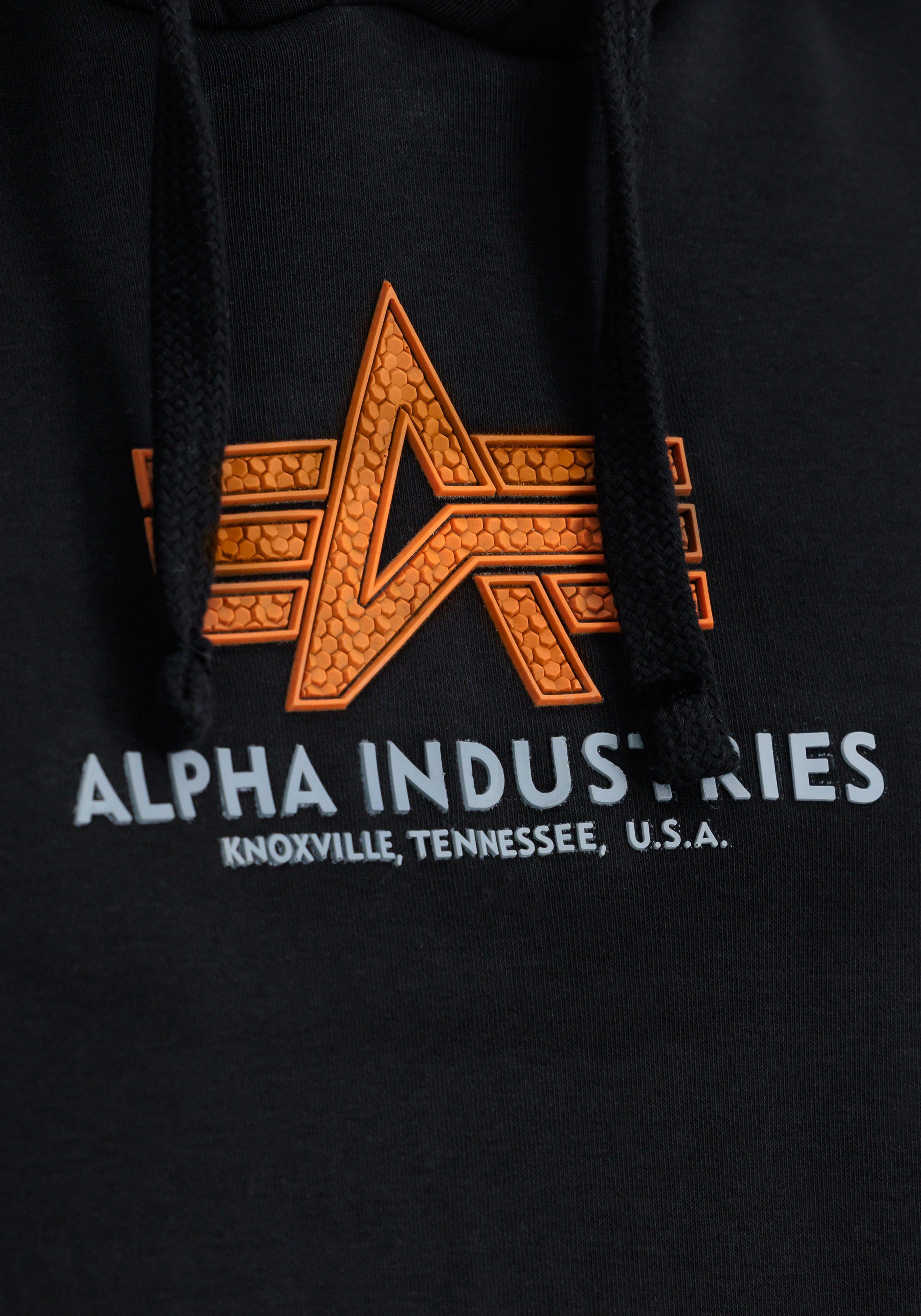 Industries Alpha Alpha Industries Rubber - Hoodies Basic Hoodie Men Hoody black