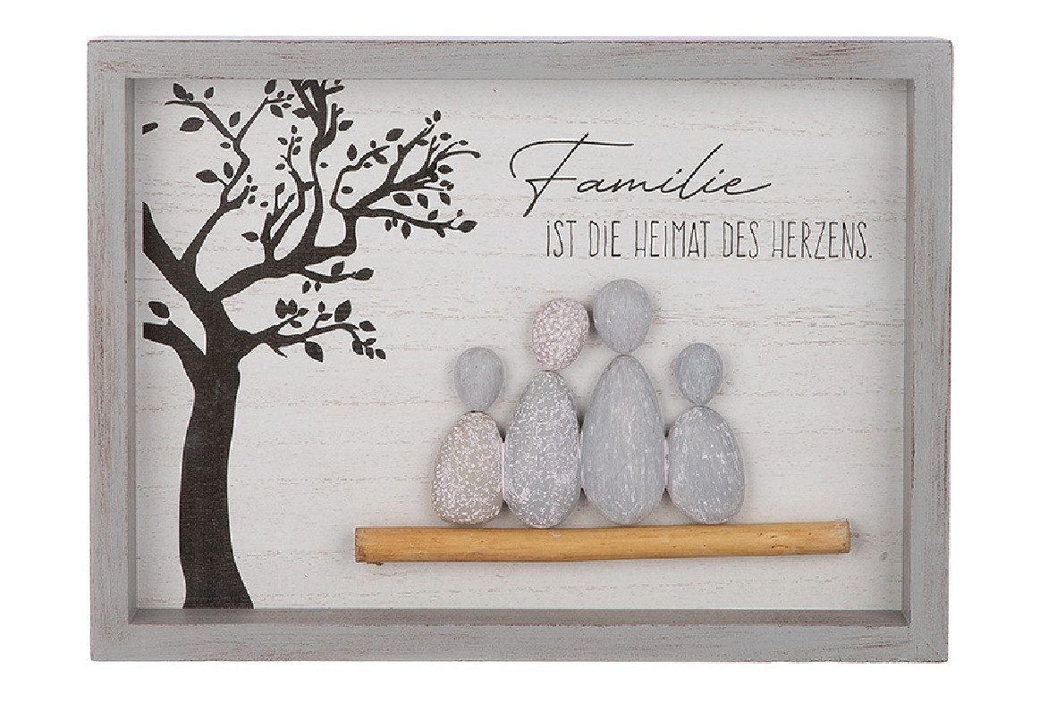 GILDE Bild Steinbild rechteckig "Familie" von Gilde Heimat des Herzens Familien S, Familie ist die Heimat des Herzens
