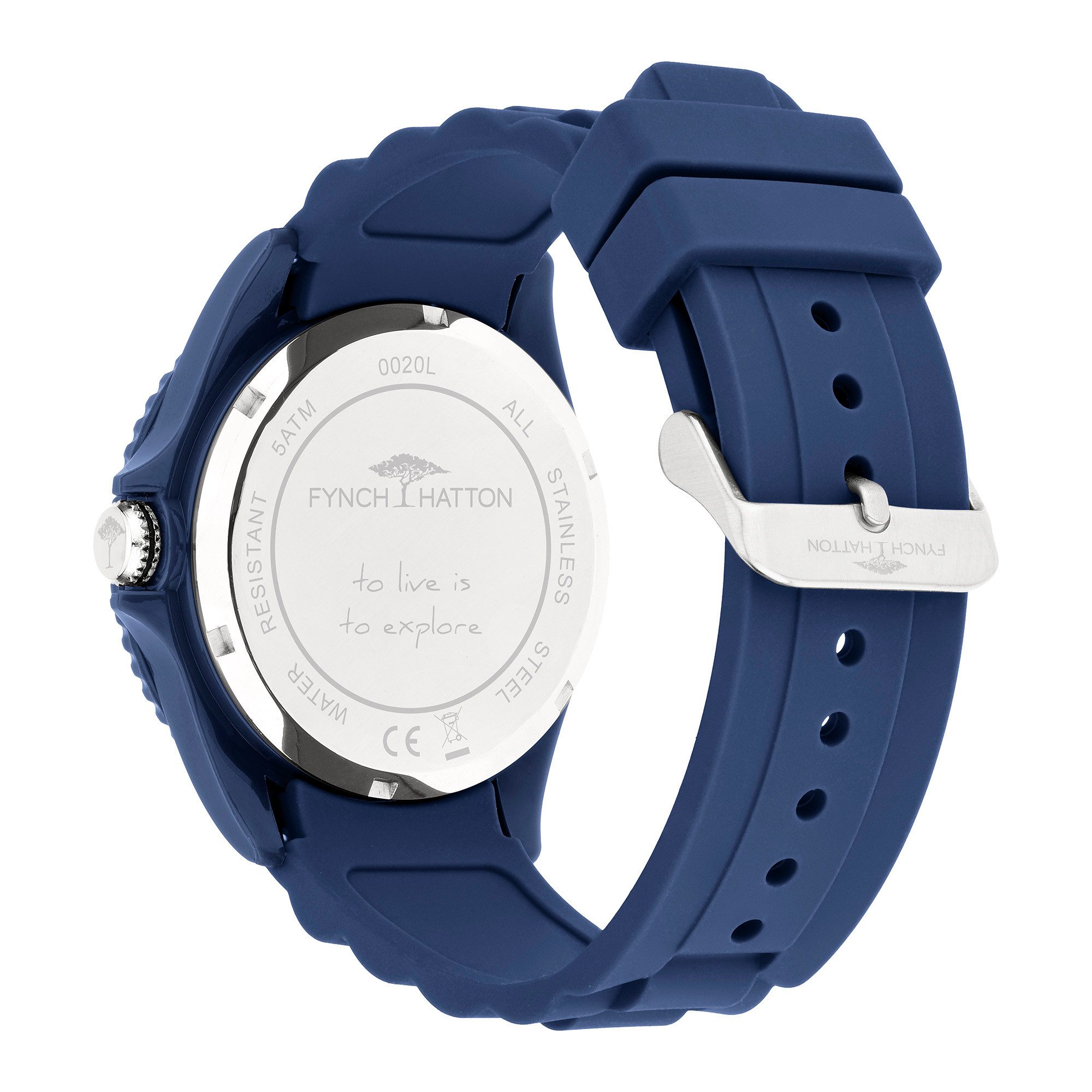 FYNCH-HATTON Quarzuhr FHT-0020-PQ, Armbanduhr, Herrenuhr, Silikonarmband, a günstig online kaufen