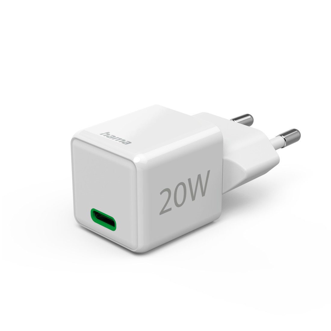Hama Schnellladegerät (USB-C, PD/QC, extraklein 2,9 x 2,75 x 2,75 cm, 20 W) Schnelllade-Gerät (1-tlg)