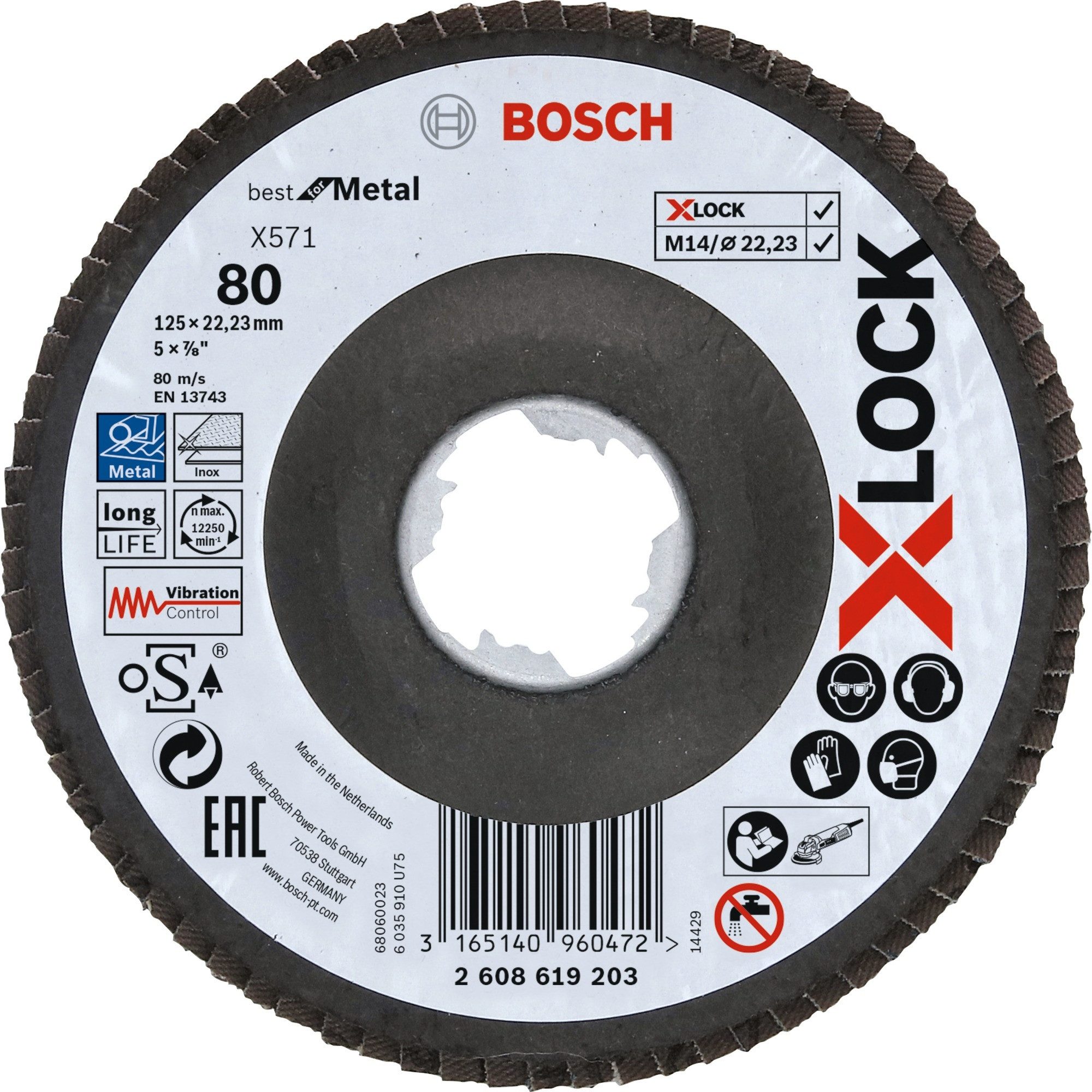 Schleifscheibe X-LOCK X571 - Fächerscheibe - schwarz/weiß
