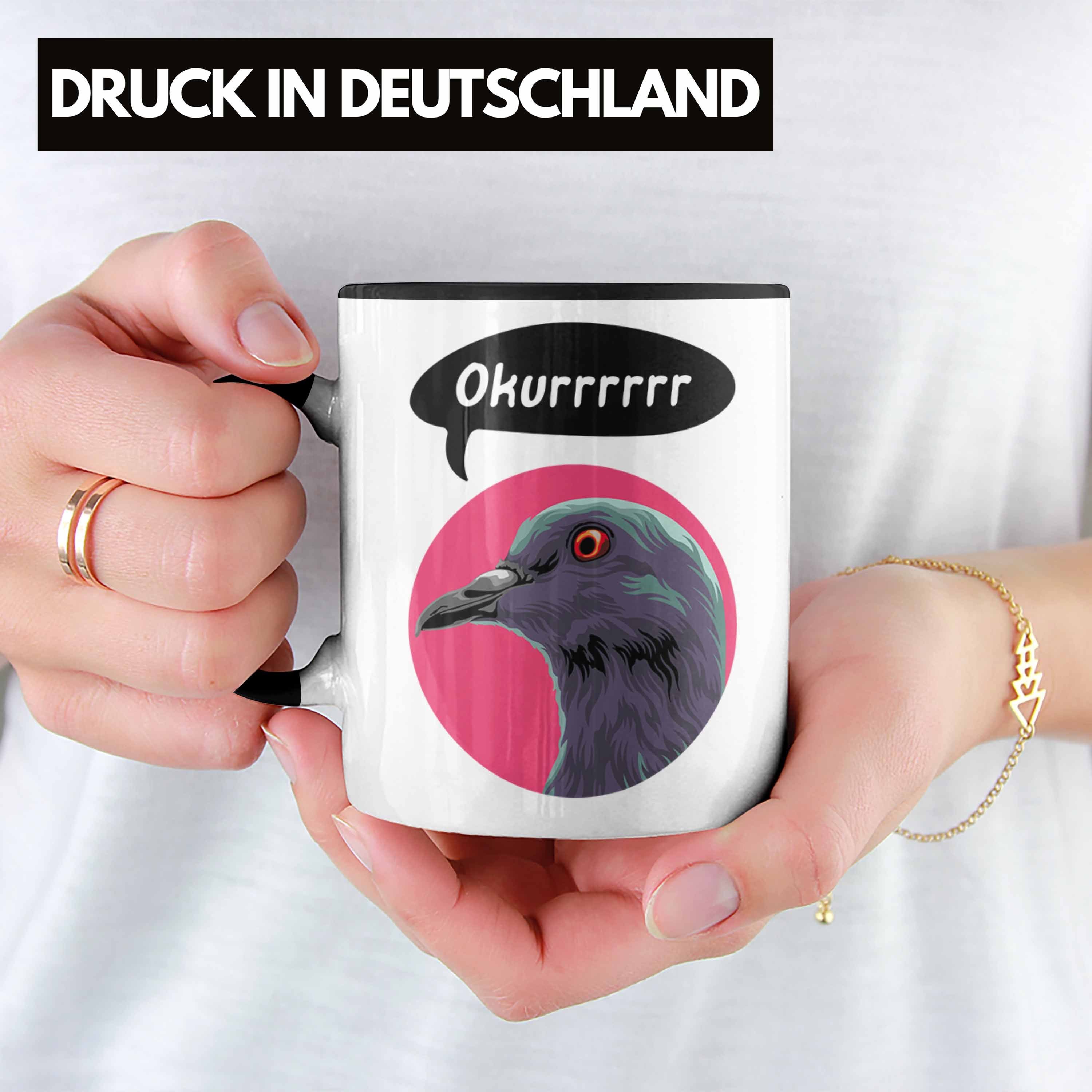 Trendation Tasse Trendation - Taubenbesitzer Spruch Geschenk für mit Schwarz Taubenzüchter Tauben Tasse Geschenkidee