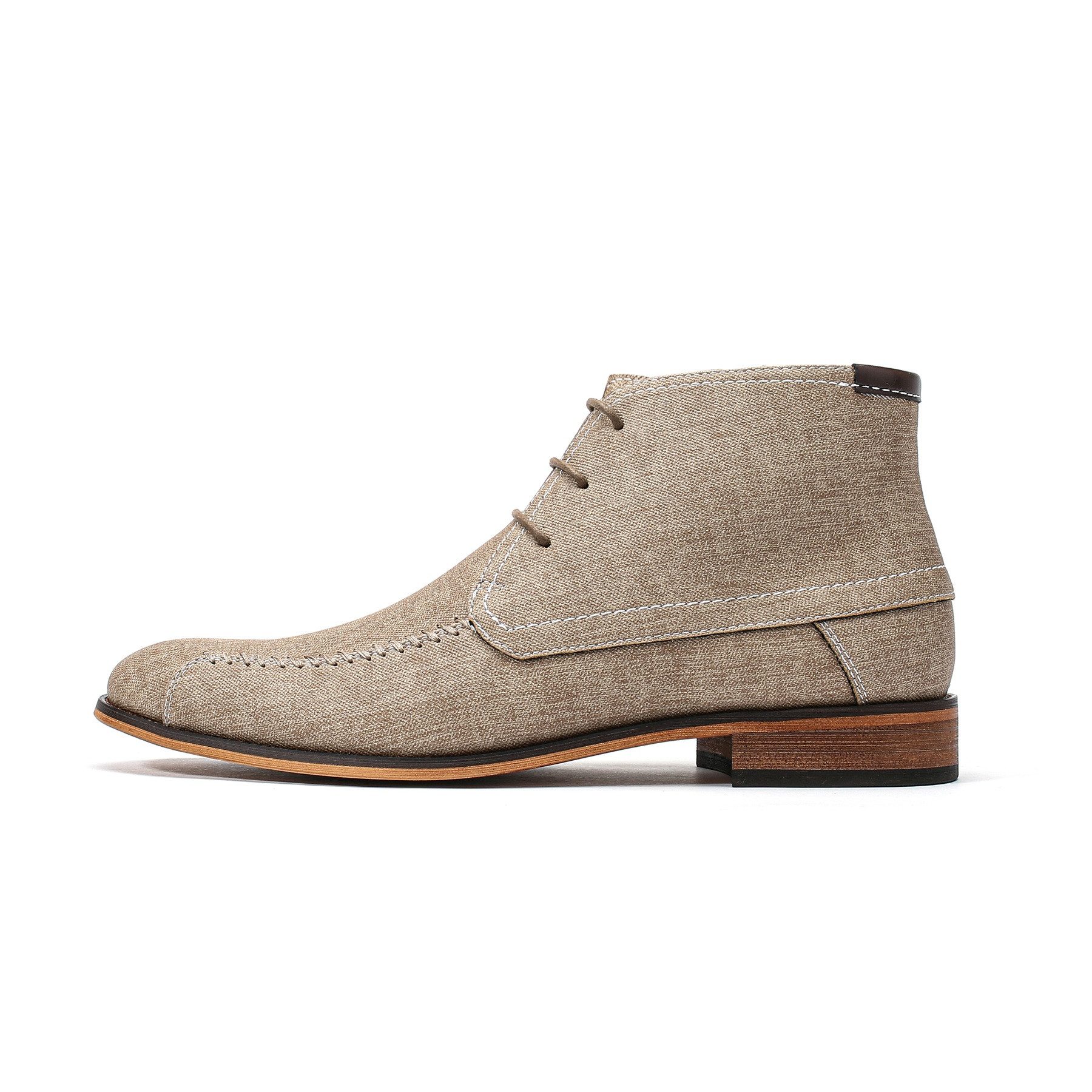 Allthemen Schnürstiefel Herren Business Schnürstiefel mit Mittlerer Schaft Niedriger Absatz