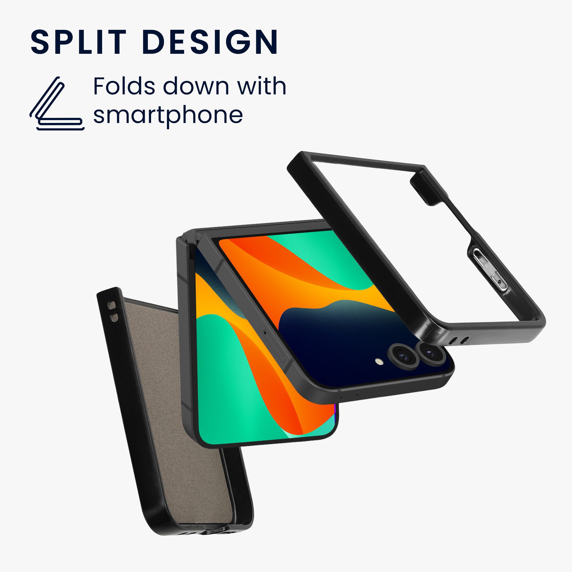 kwmobile Smartphone-Hülle Flip Hardcase für Samsung Galaxy Z Flip7, Hülle für Foldable Handy - Handyhülle